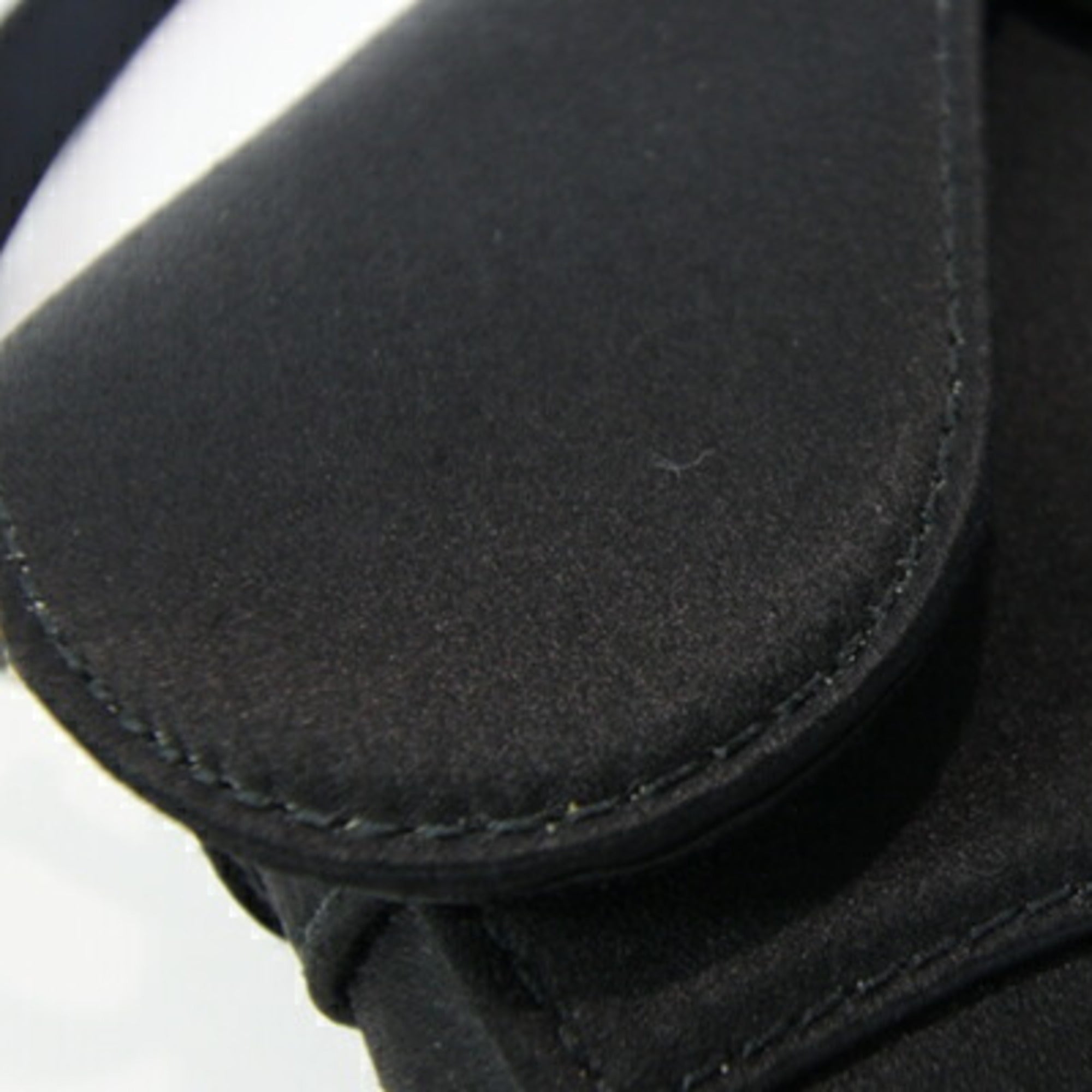 Christian Dior Black Satin Saddle Bag ()