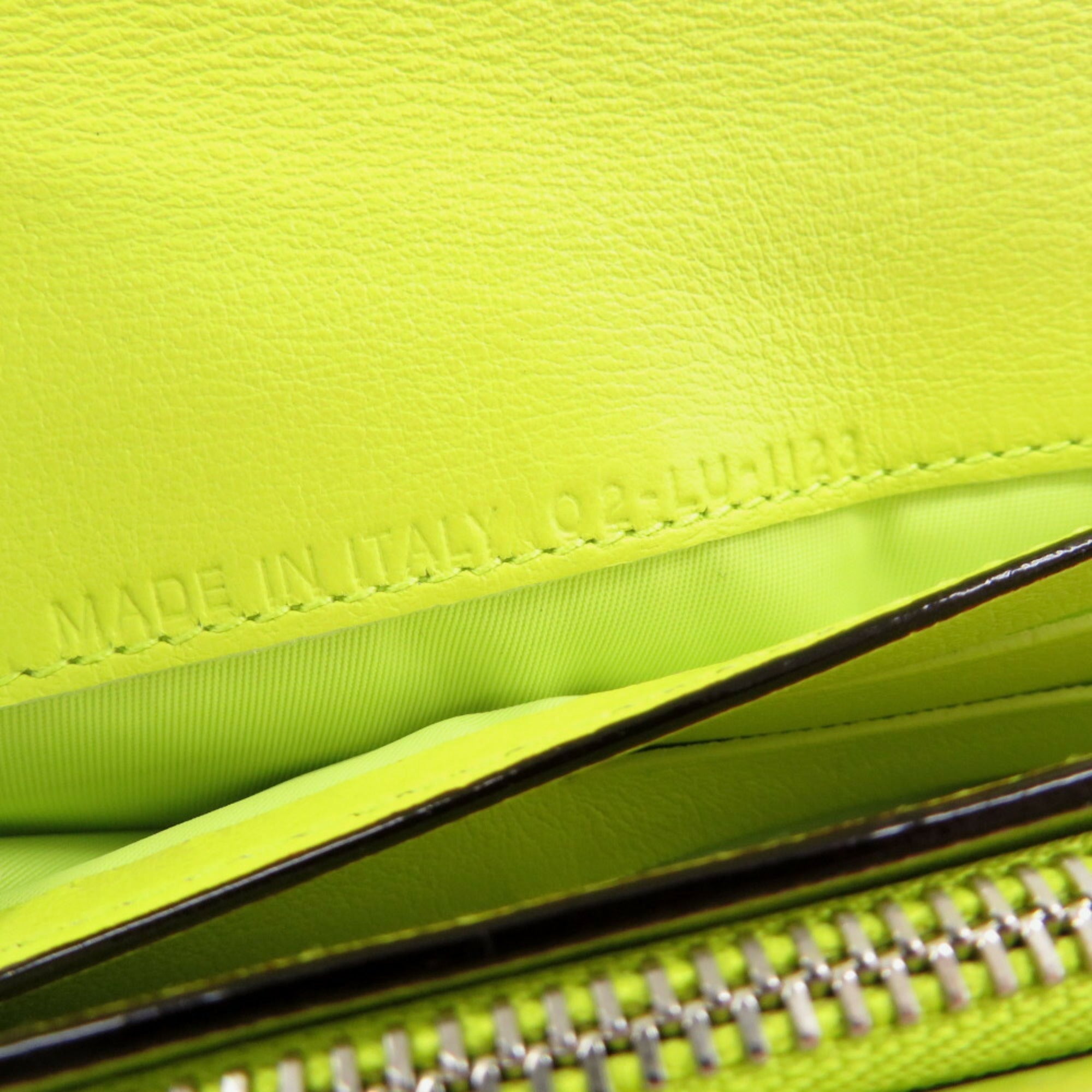 Christian Dior Blue Yellow Leather Long Wallet (Bi-Fold) ()