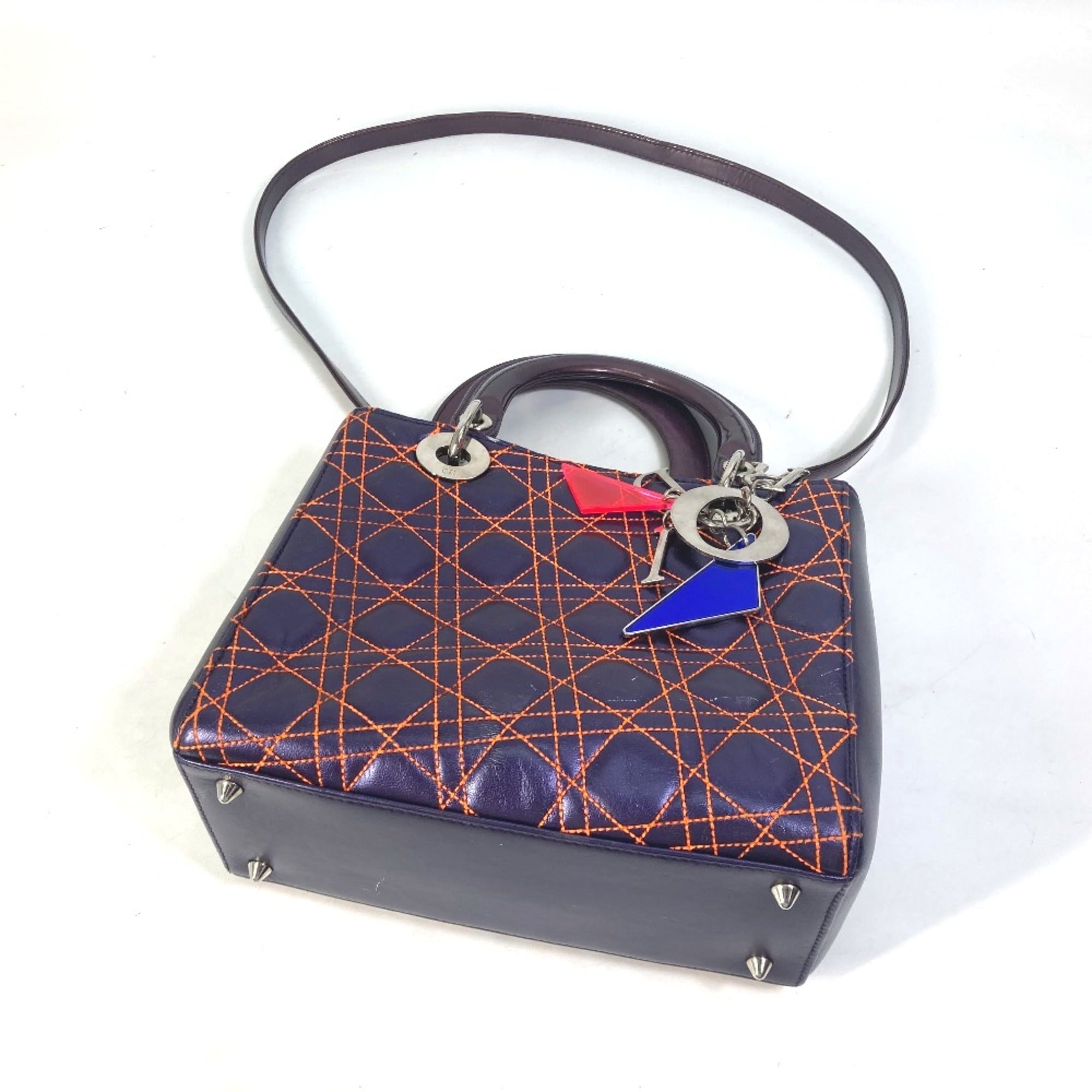 Christian Dior Purple Leather Handbag ()