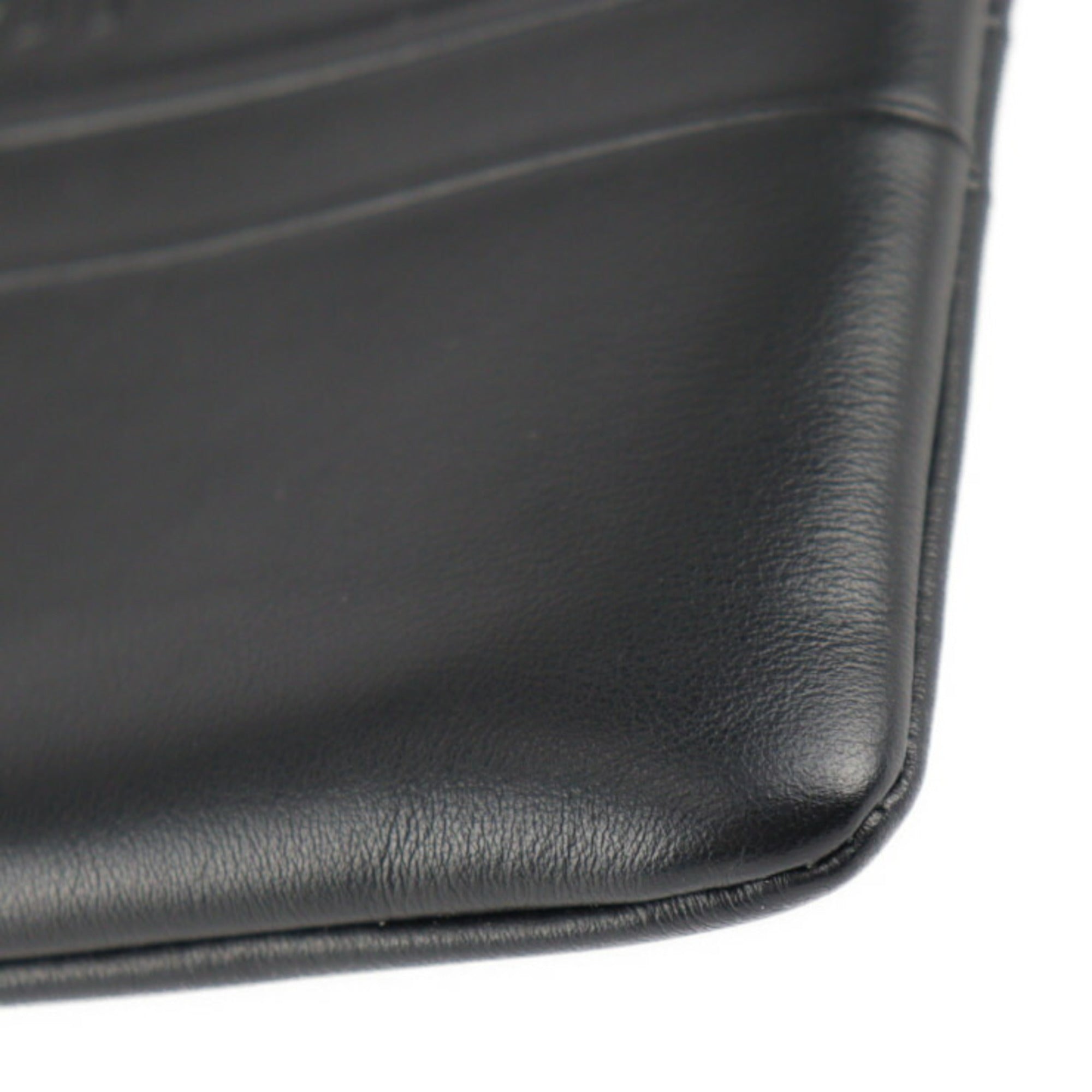 Christian Dior Black Leather Clutch Bag Handbag ()