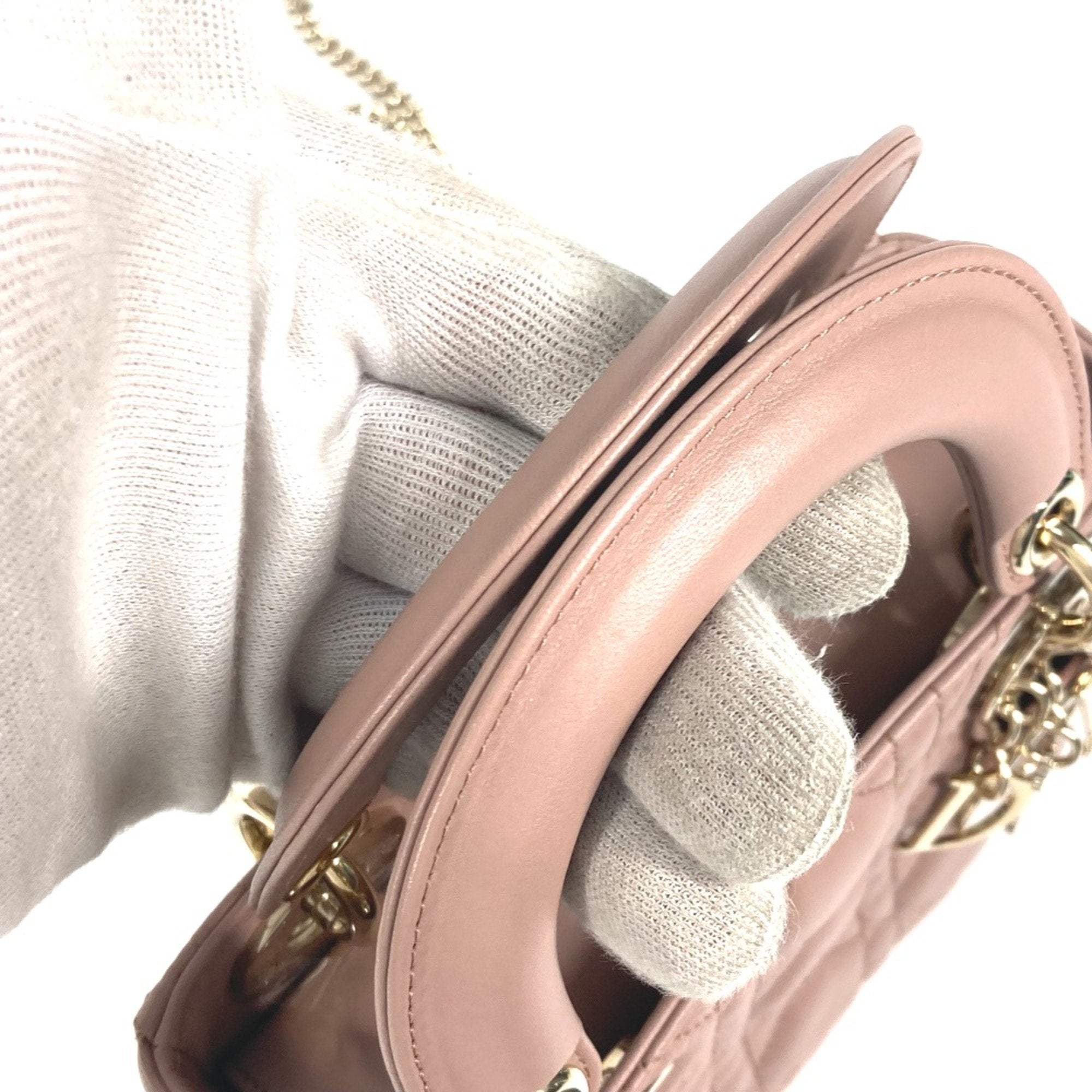 Christian Dior Beige Leather Handbag ()