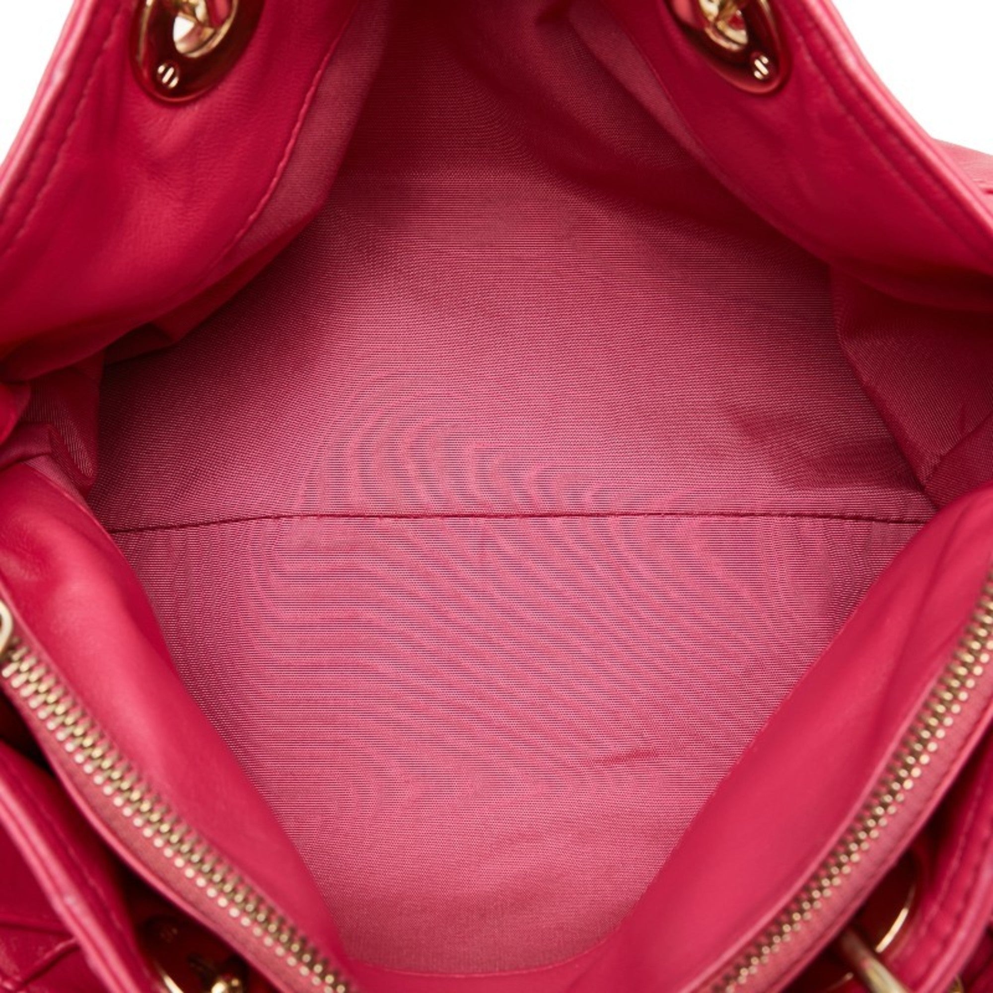 Christian Dior Pink Leather Handbag Shoulder Bag ()