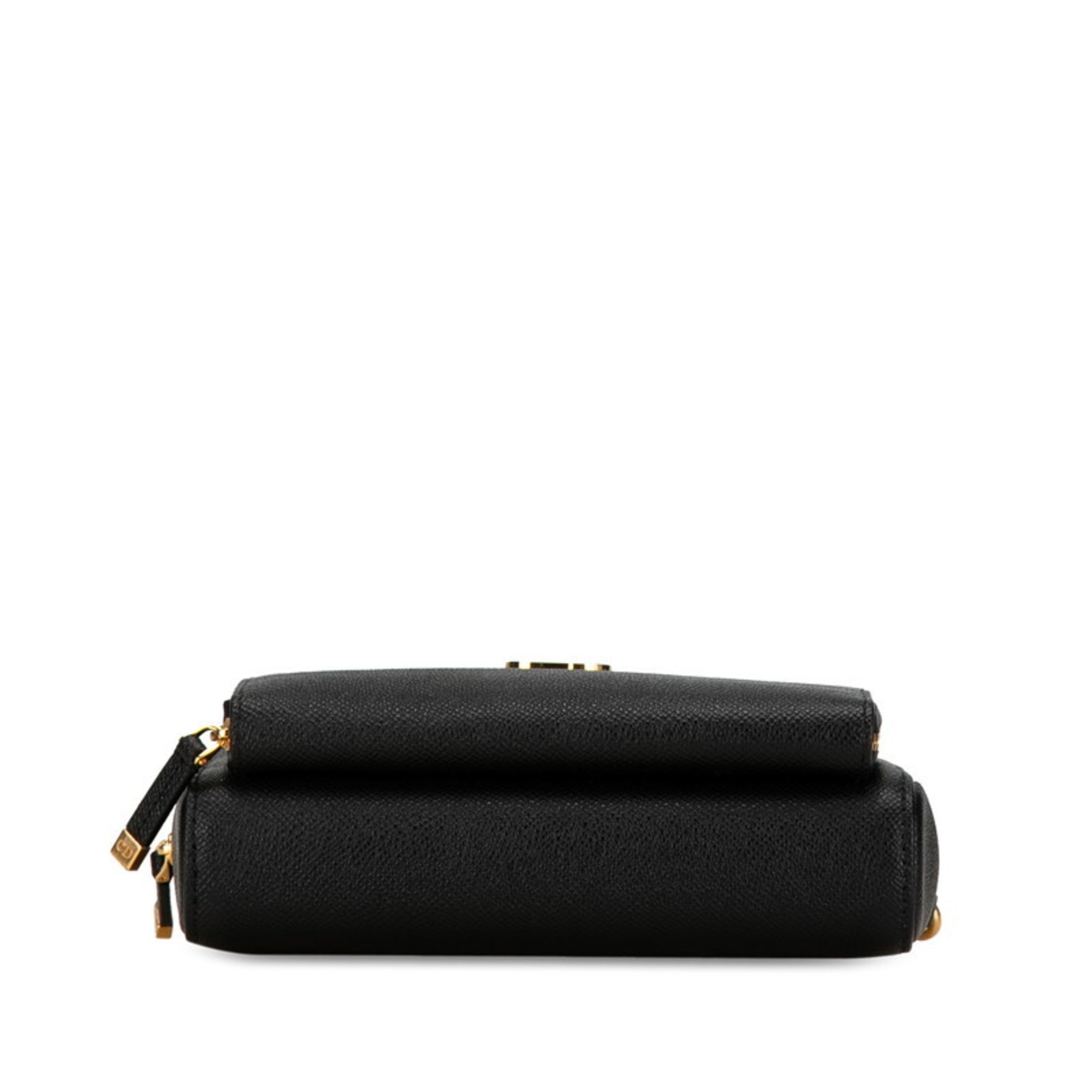 Christian Dior Black Leather Shoulder Bag ()