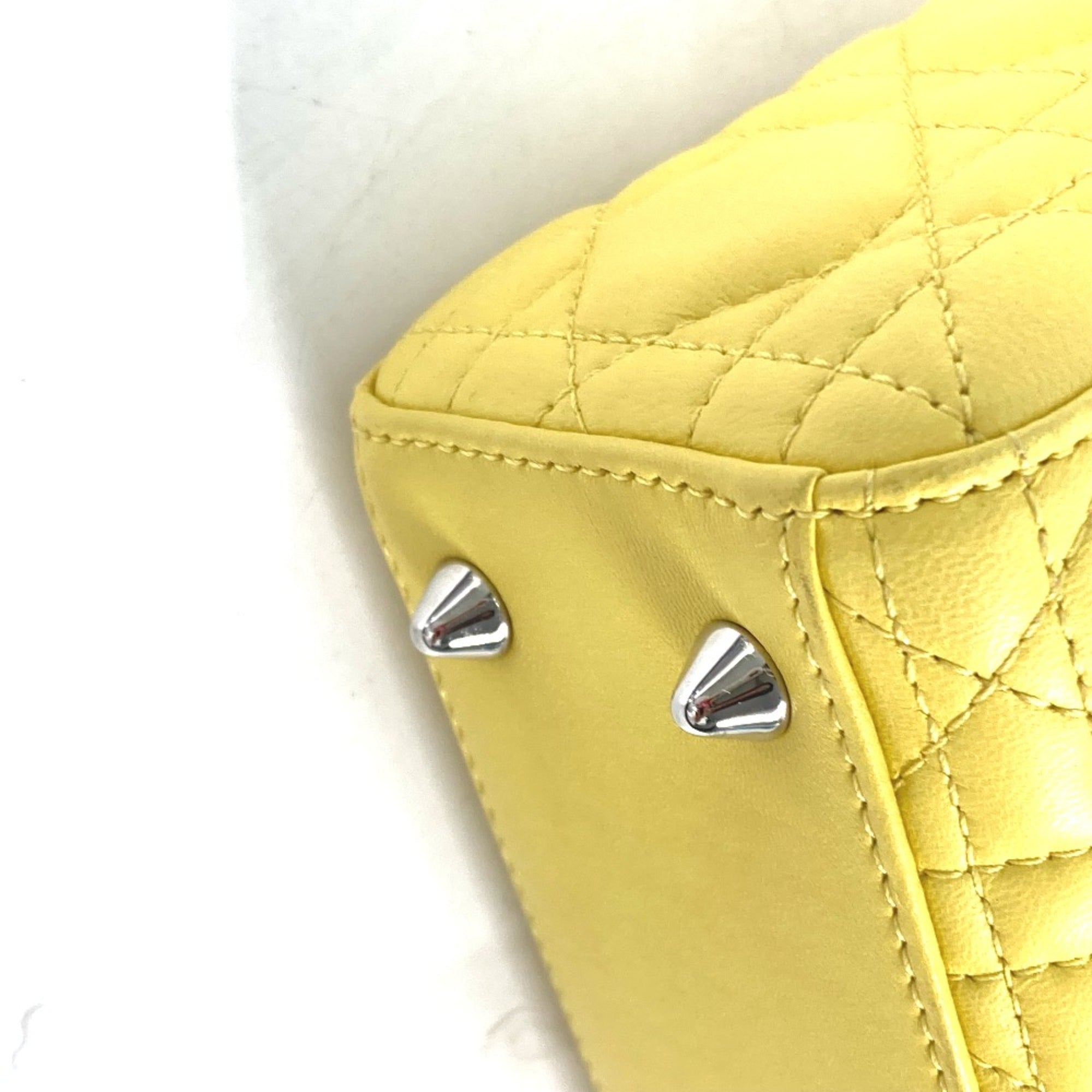 Christian Dior Yellow Leather Handbag ()