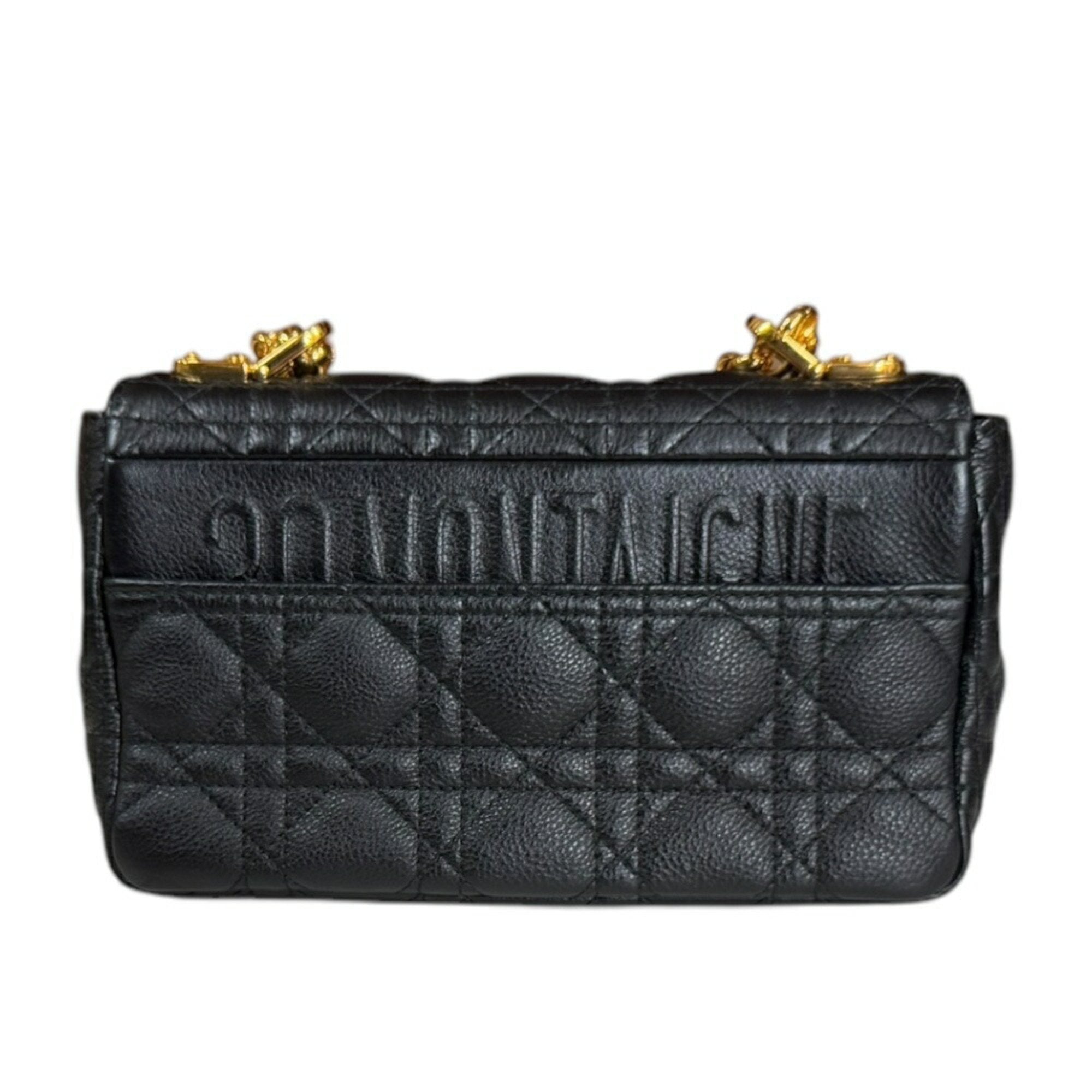 Christian Dior Black Leather Shoulder Bag ()