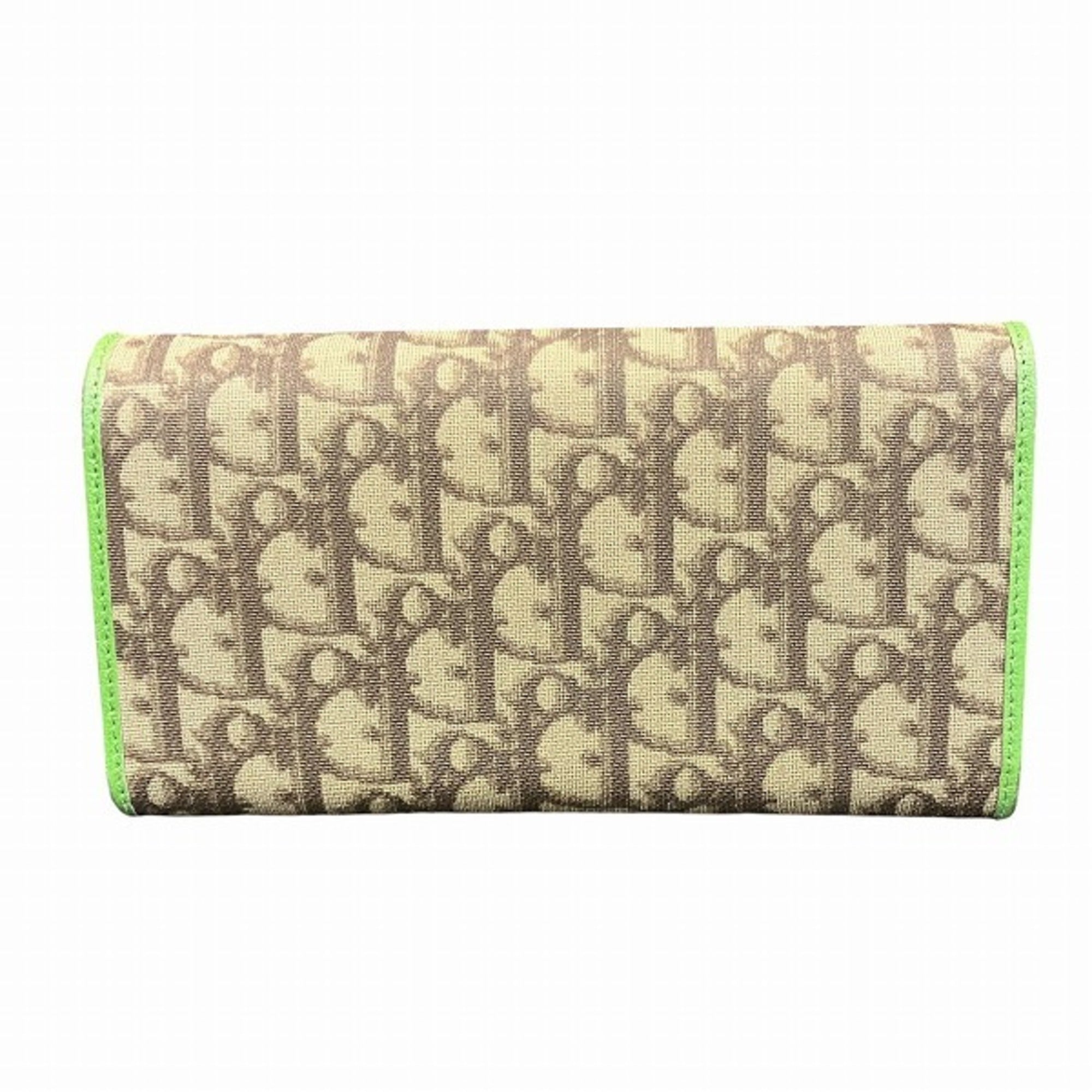Christian Dior Green Pvc Leather Long Wallet (Bi-Fold) ()