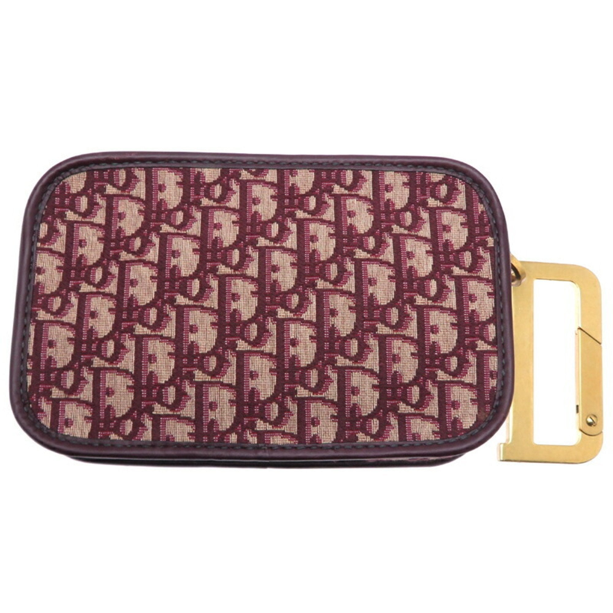 Christian Dior Red Color Canvas Pouch ()