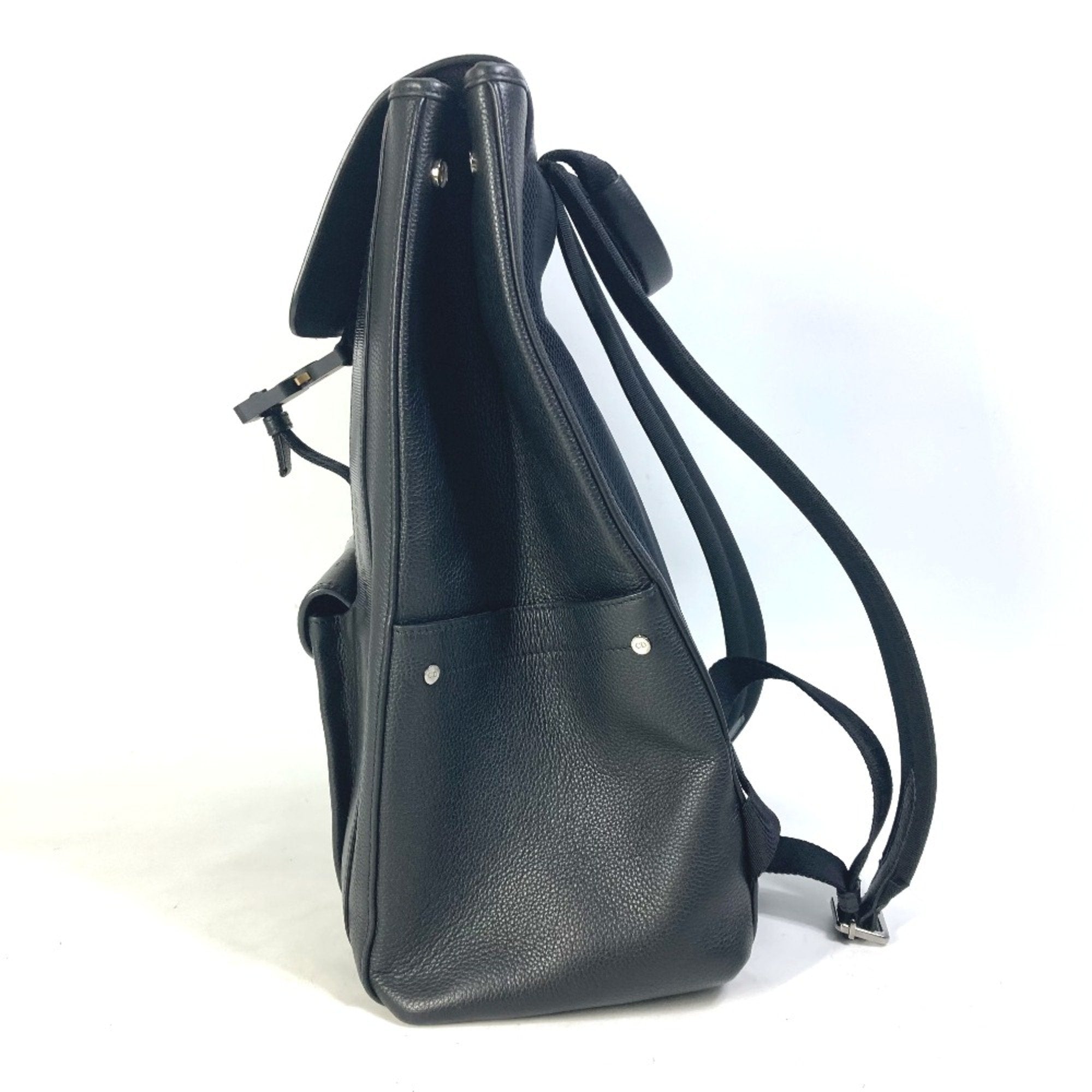 Christian Dior Black Leather Backpack ()