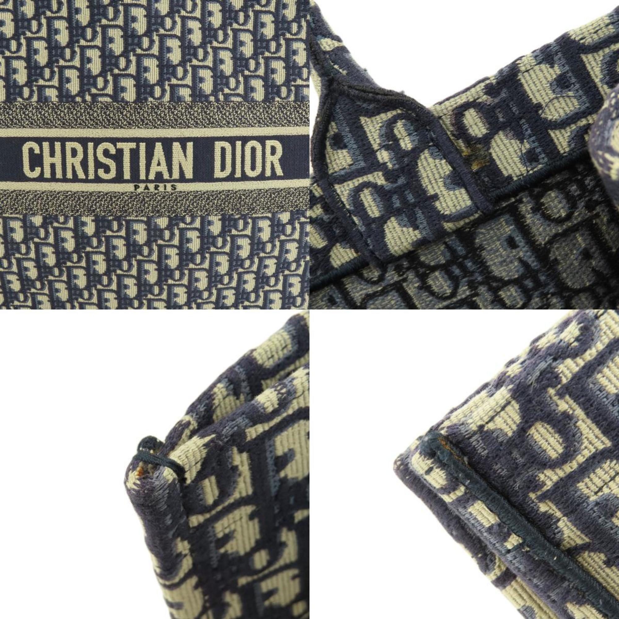 Christian Dior Navy Canvas Tote Bag ()