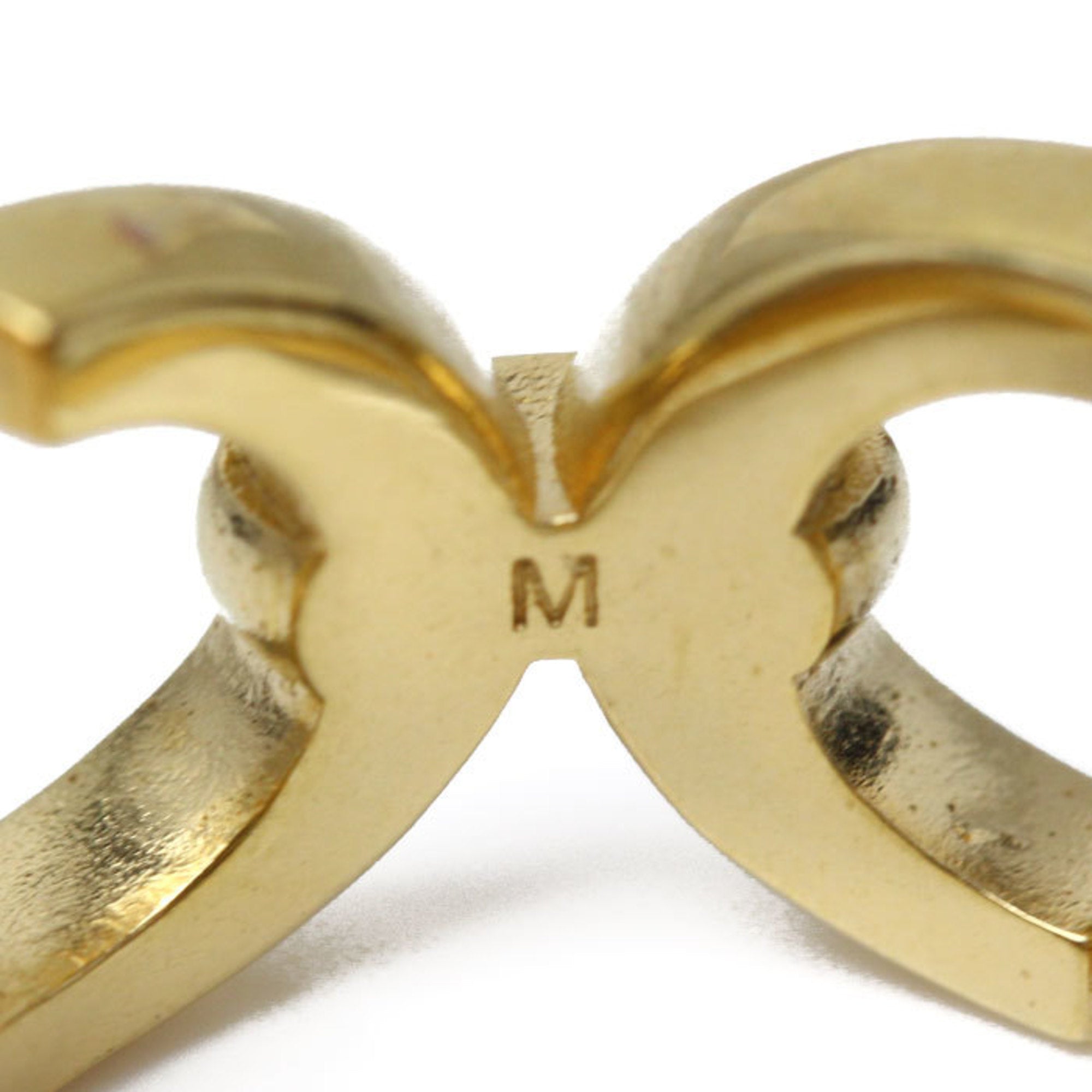 Christian Dior Black Gold Lacquer Metal Band Ring ()