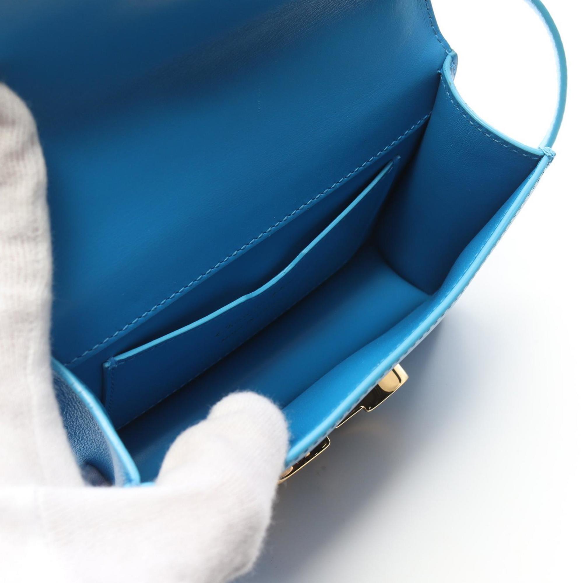 Christian Dior Blue Leather Shoulder Bag ()
