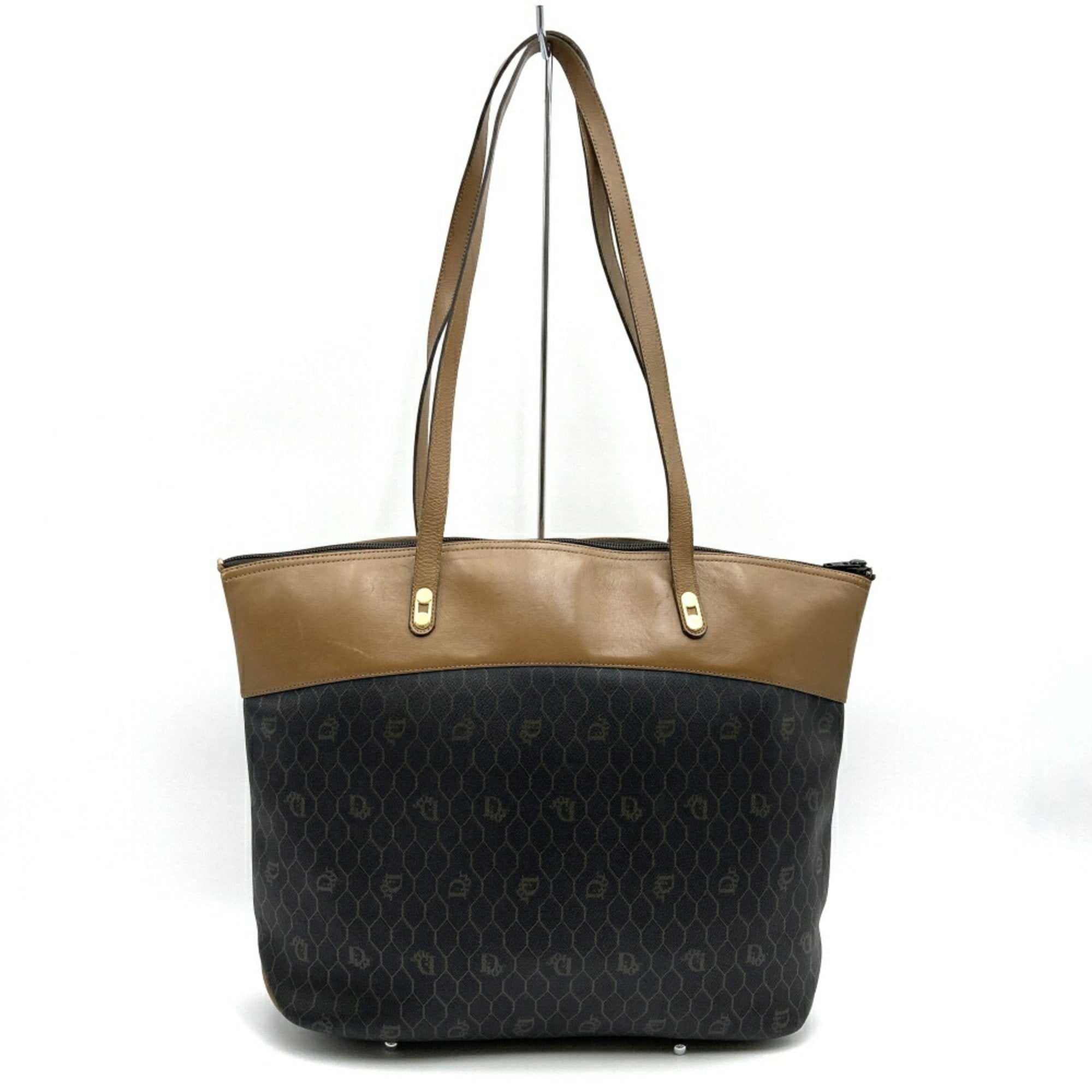 Christian Dior Brown Pvc Shoulder Bag Tote Bag ()