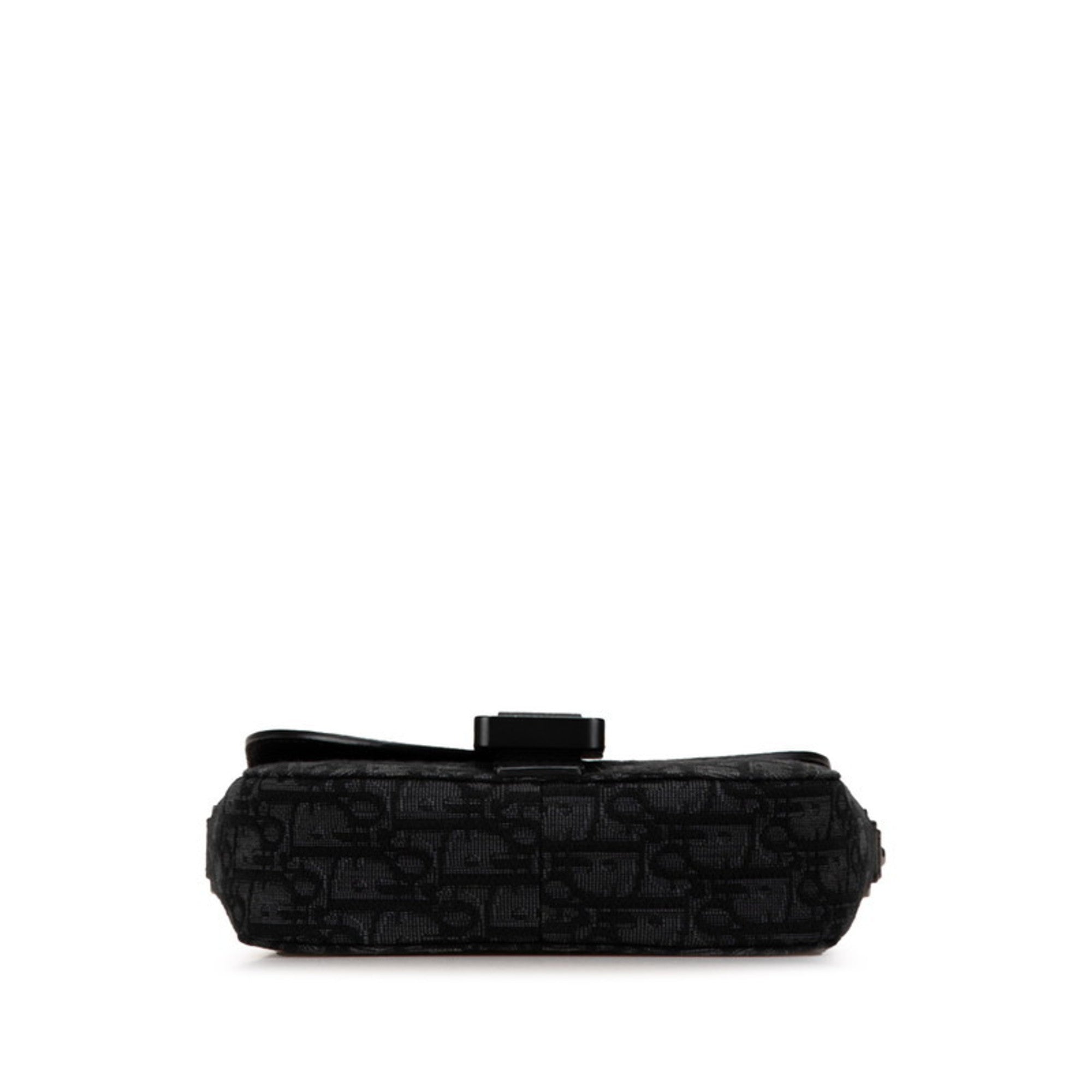 Christian Dior Black Canvas Leather Shoulder Bag ()