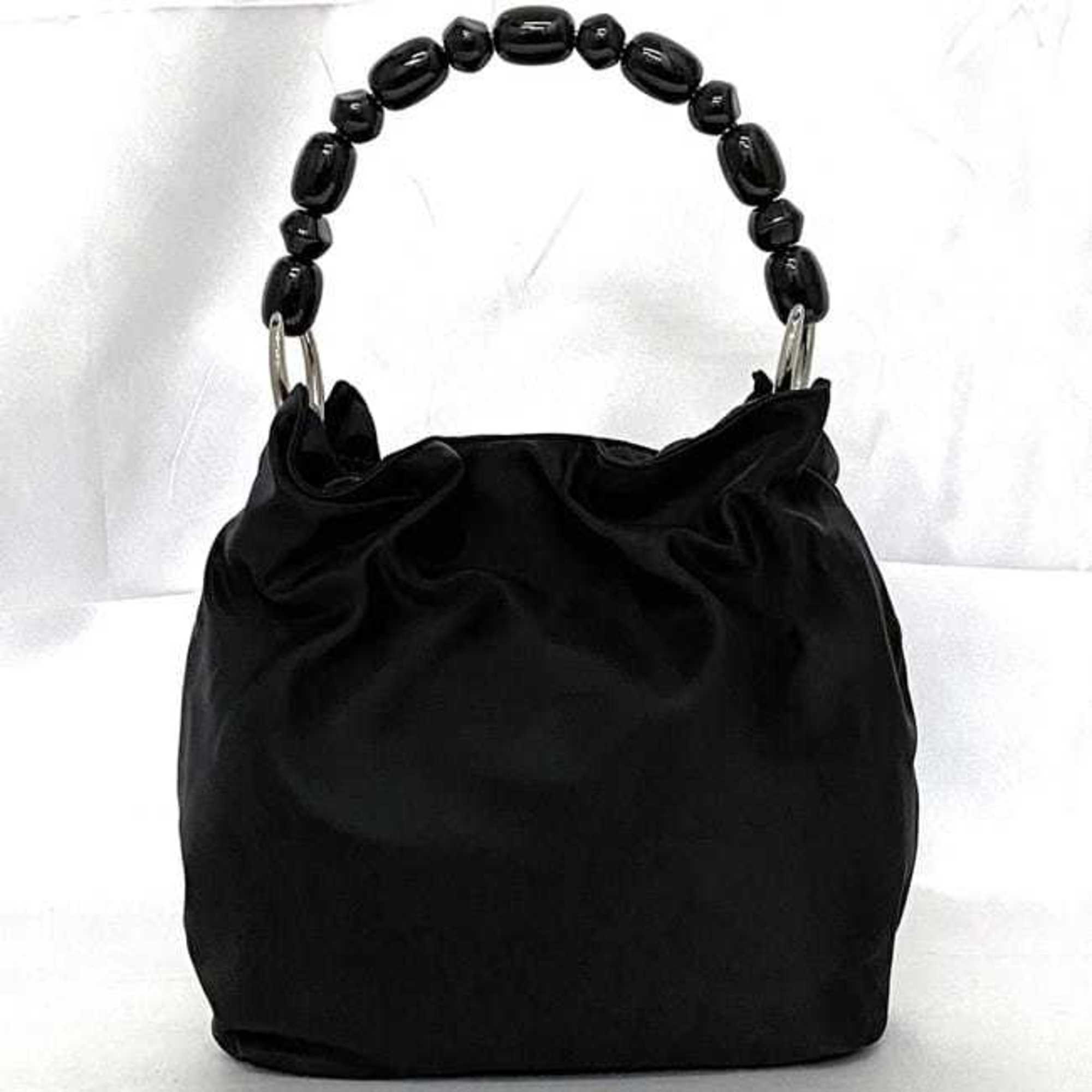 Christian Dior Black Nylon Plastic Handbag ()