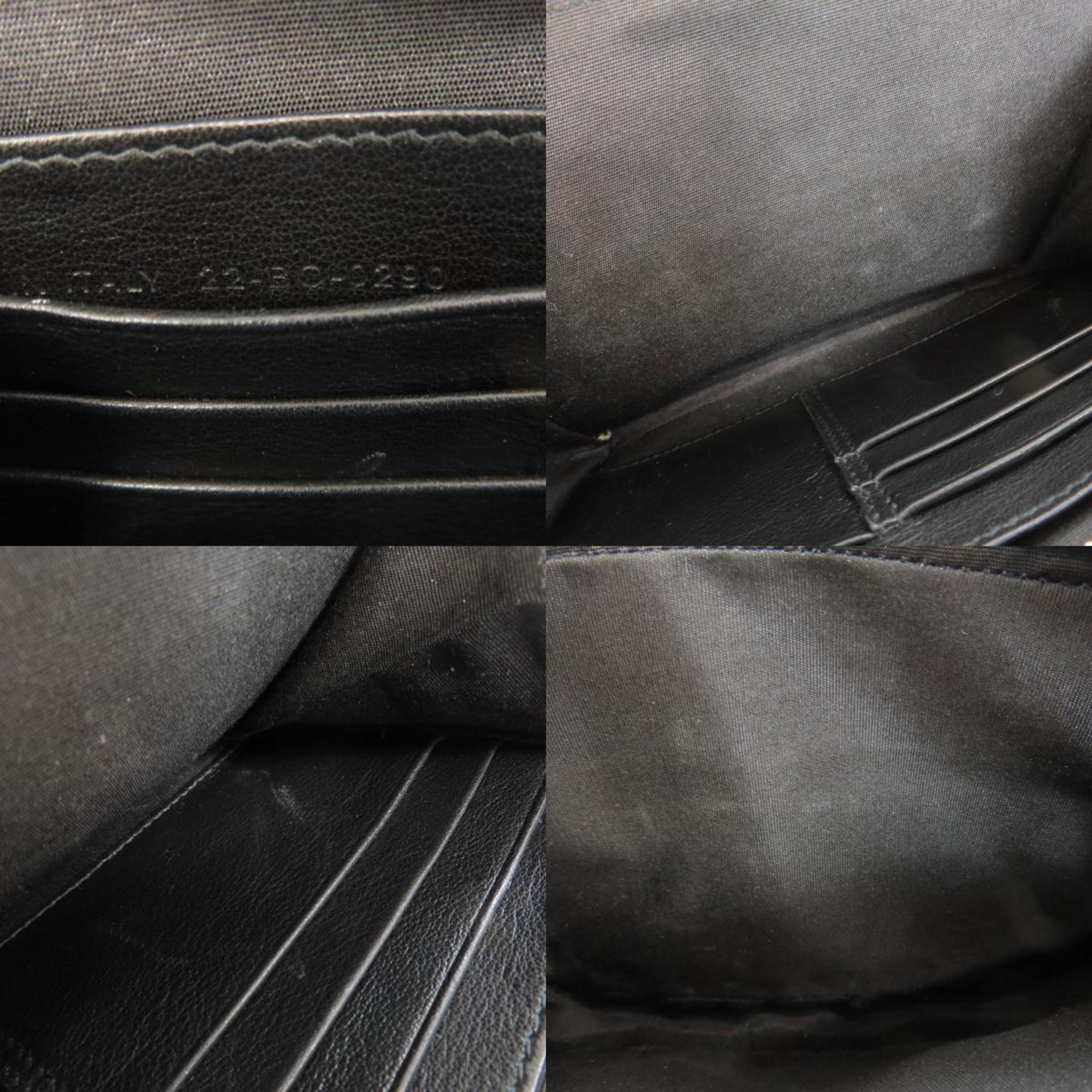 Christian Dior Black Leather Shoulder Bag ()
