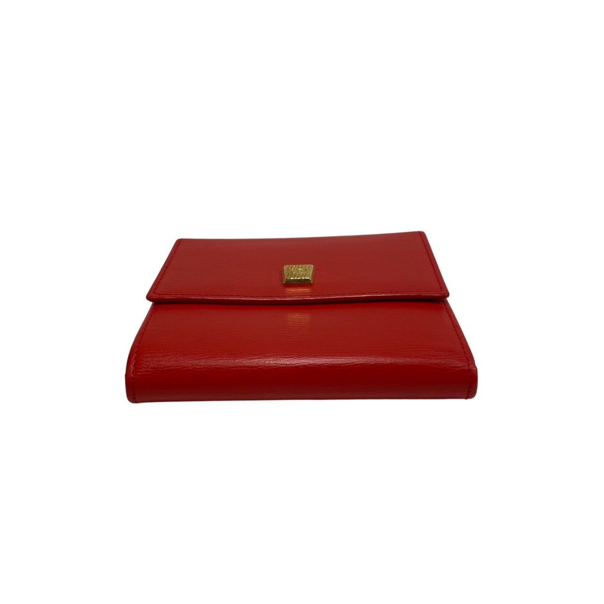 Christian Dior Red Color Leather Wallet (Tri-Fold) ()