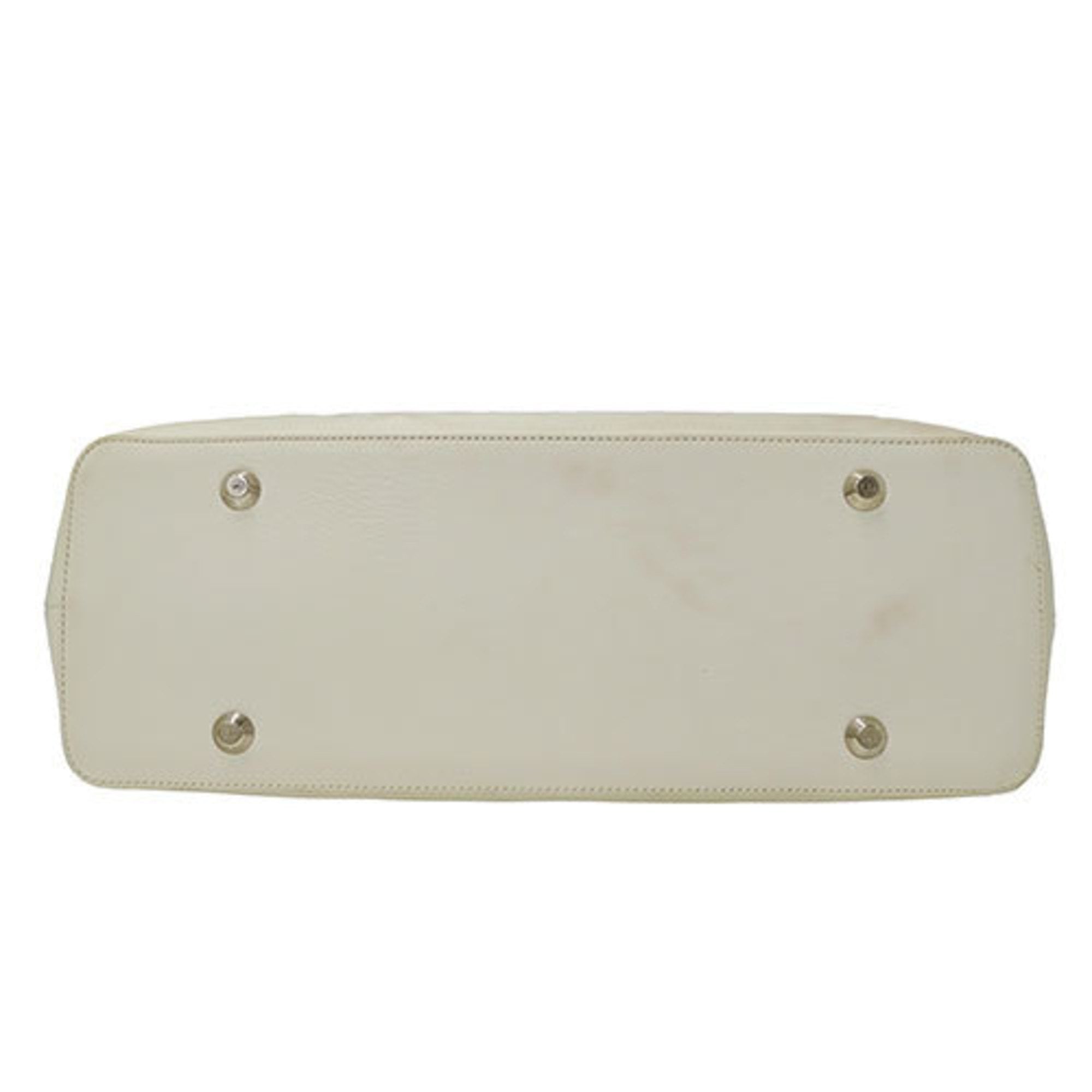 Christian Dior White Leather Handbag ()