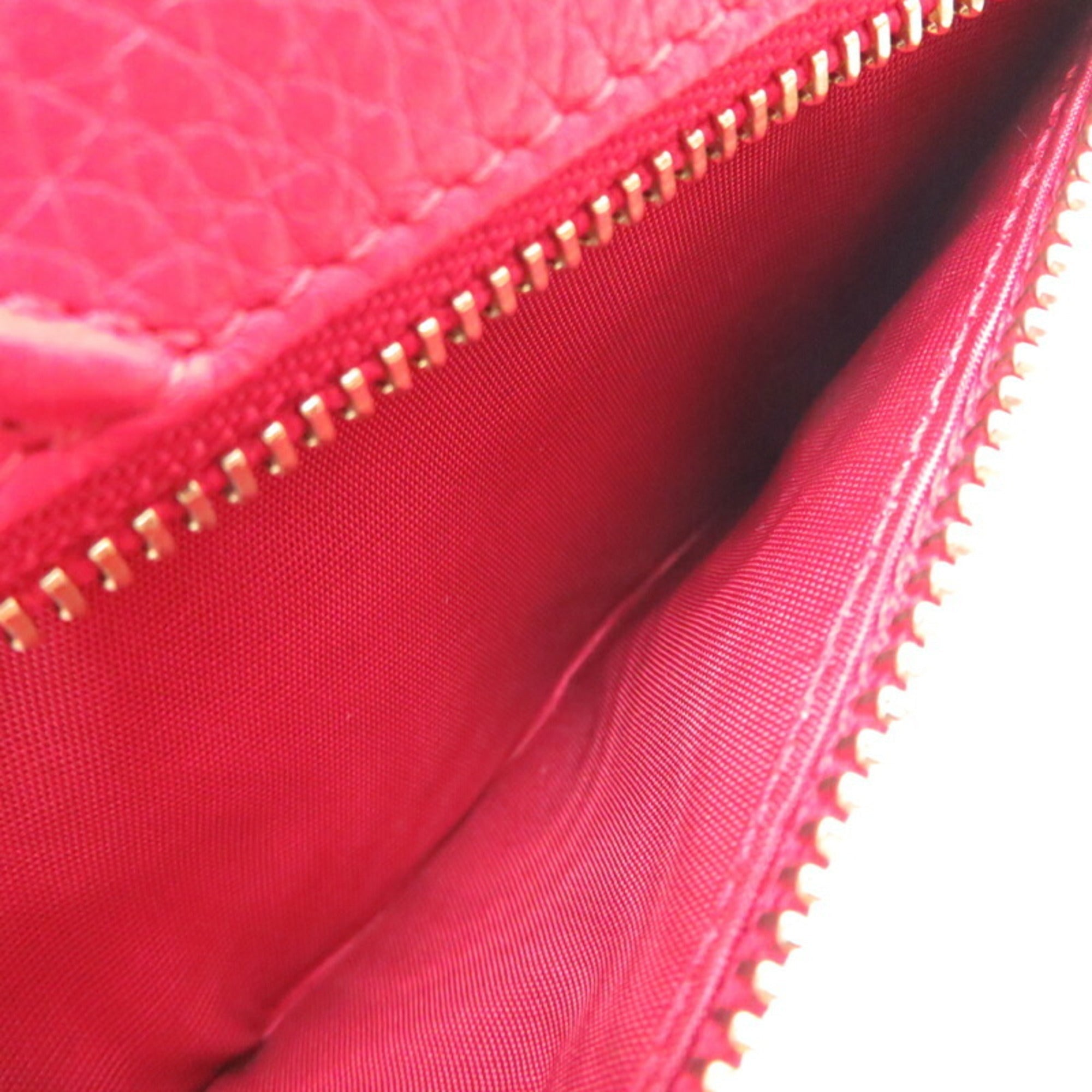 Christian Dior Red Color Leather Wallet (Tri-Fold) ()