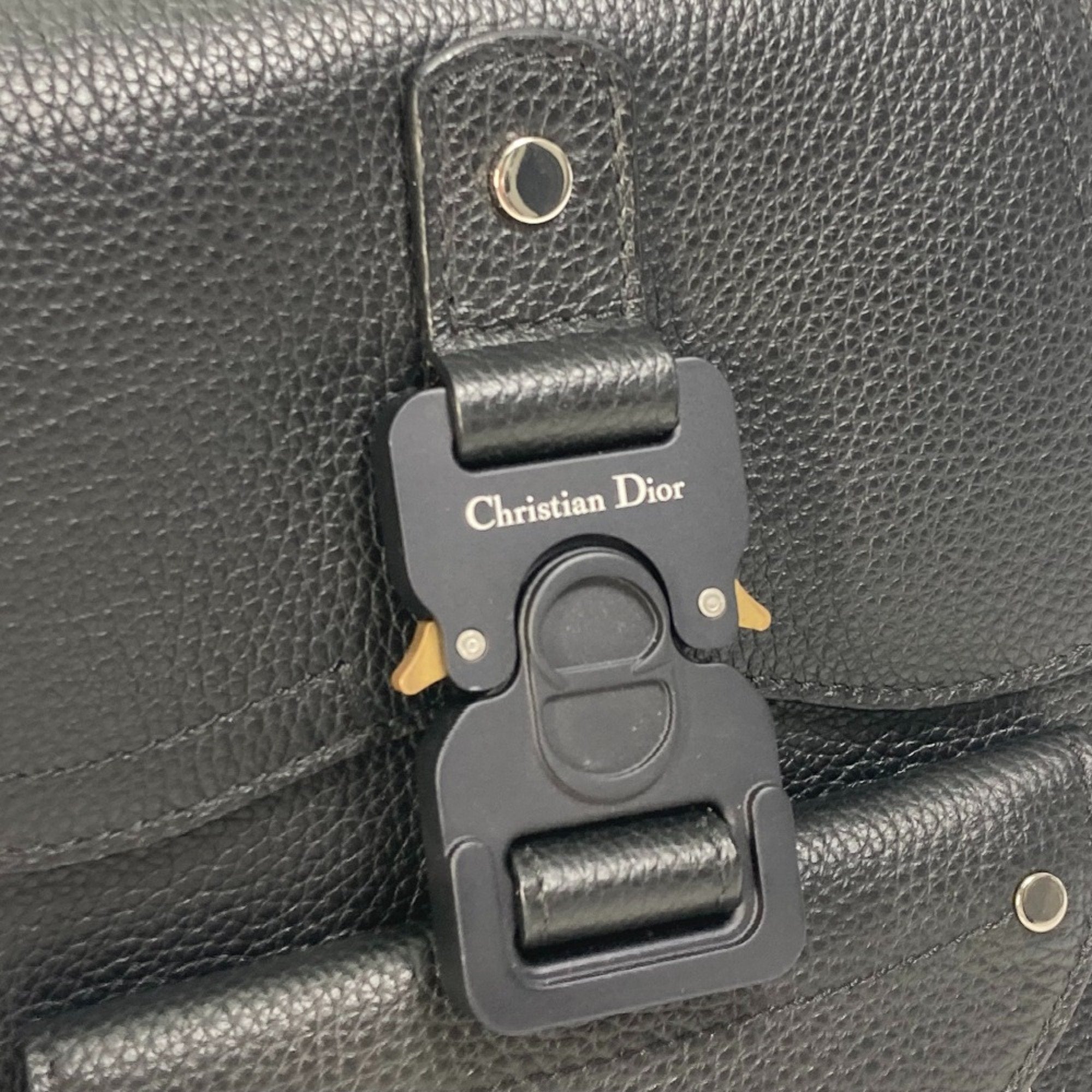 Christian Dior Black Leather Backpack ()
