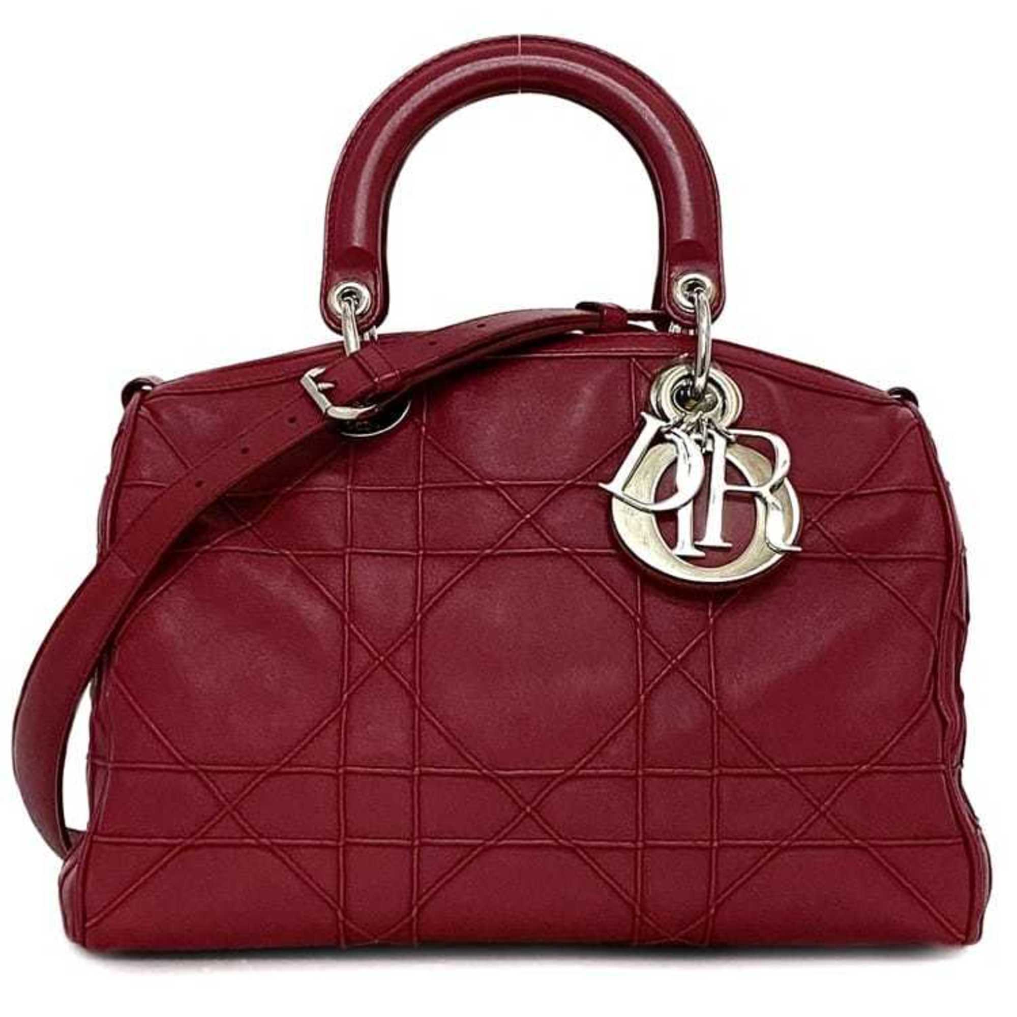 Christian Dior Pink Leather Handbag Shoulder Bag ()