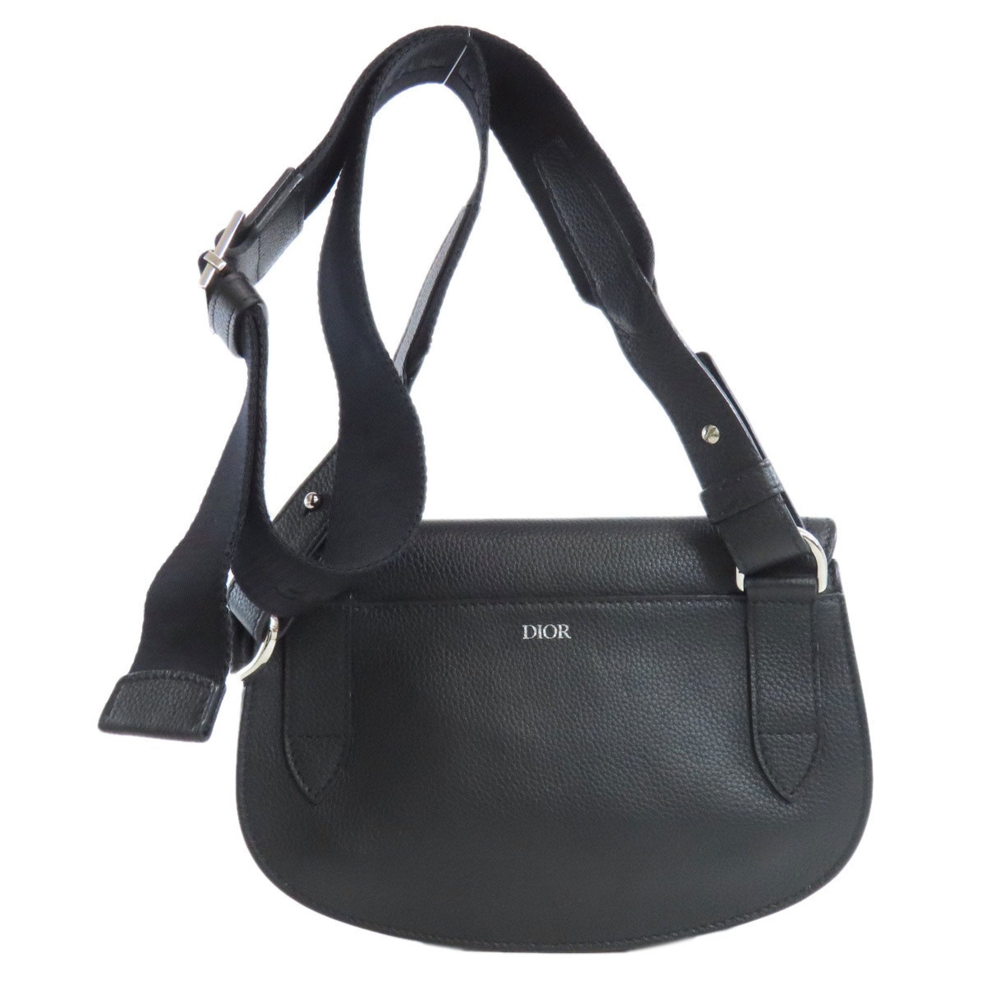 Christian Dior Black Leather Shoulder Bag ()