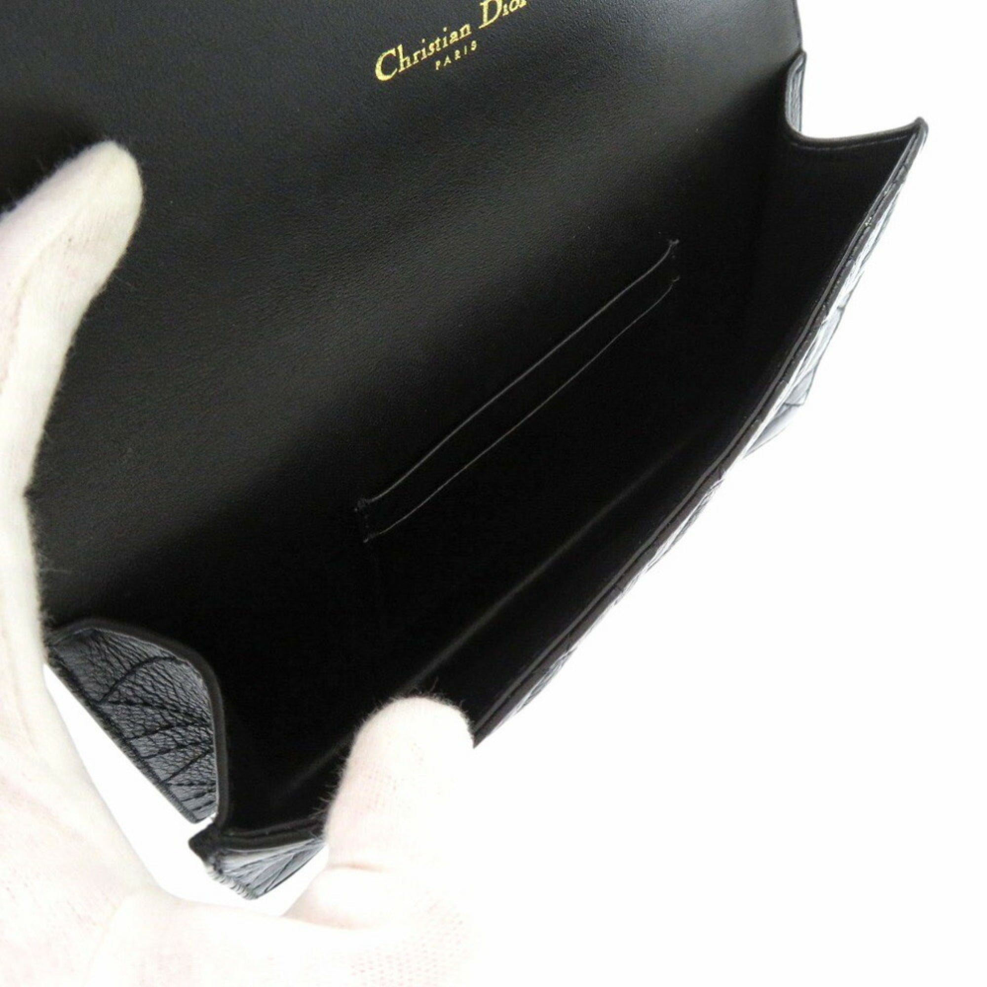Christian Dior Black Leather Fanny Pack Pouch ()