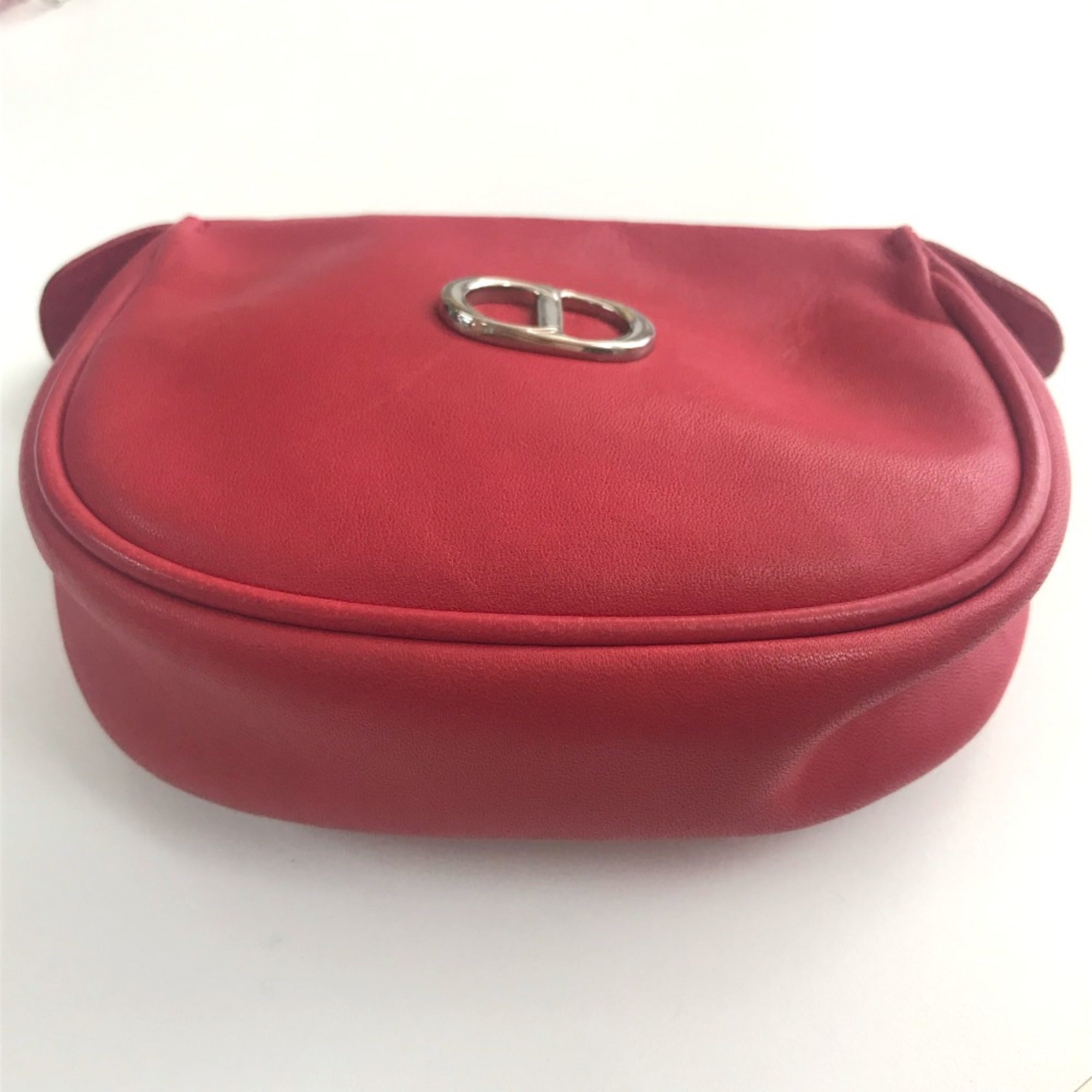 Christian Dior Red Leather Shoulder Bag ()