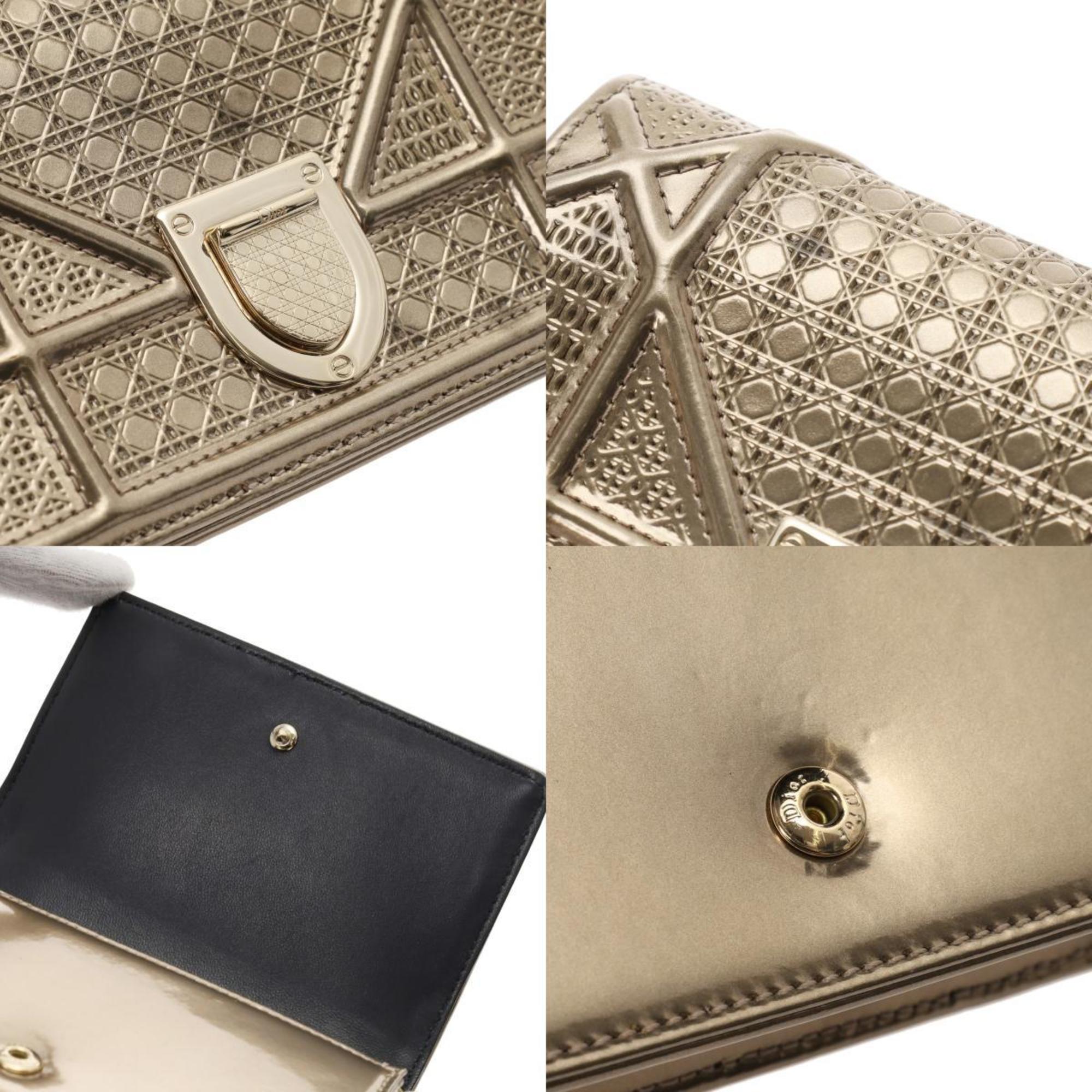 Christian Dior Gold Leather Shoulder Bag ()