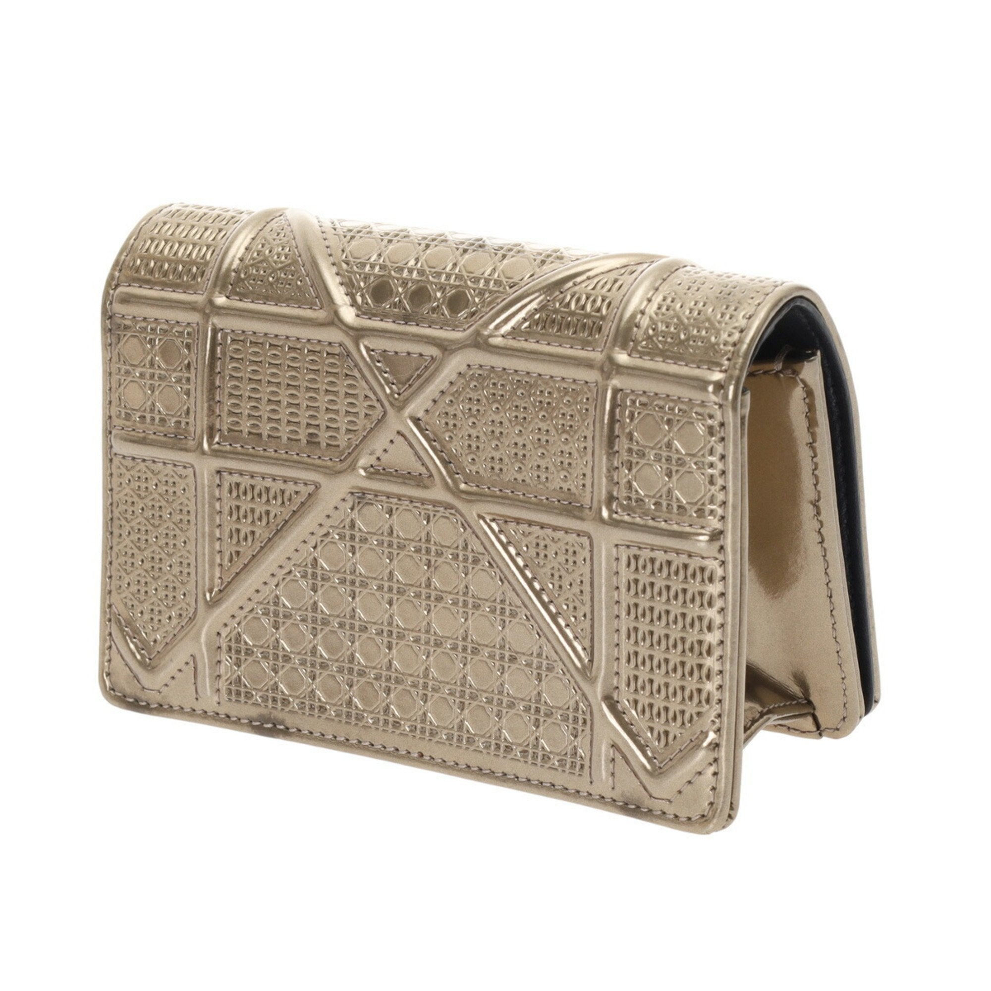 Christian Dior Gold Leather Shoulder Bag ()