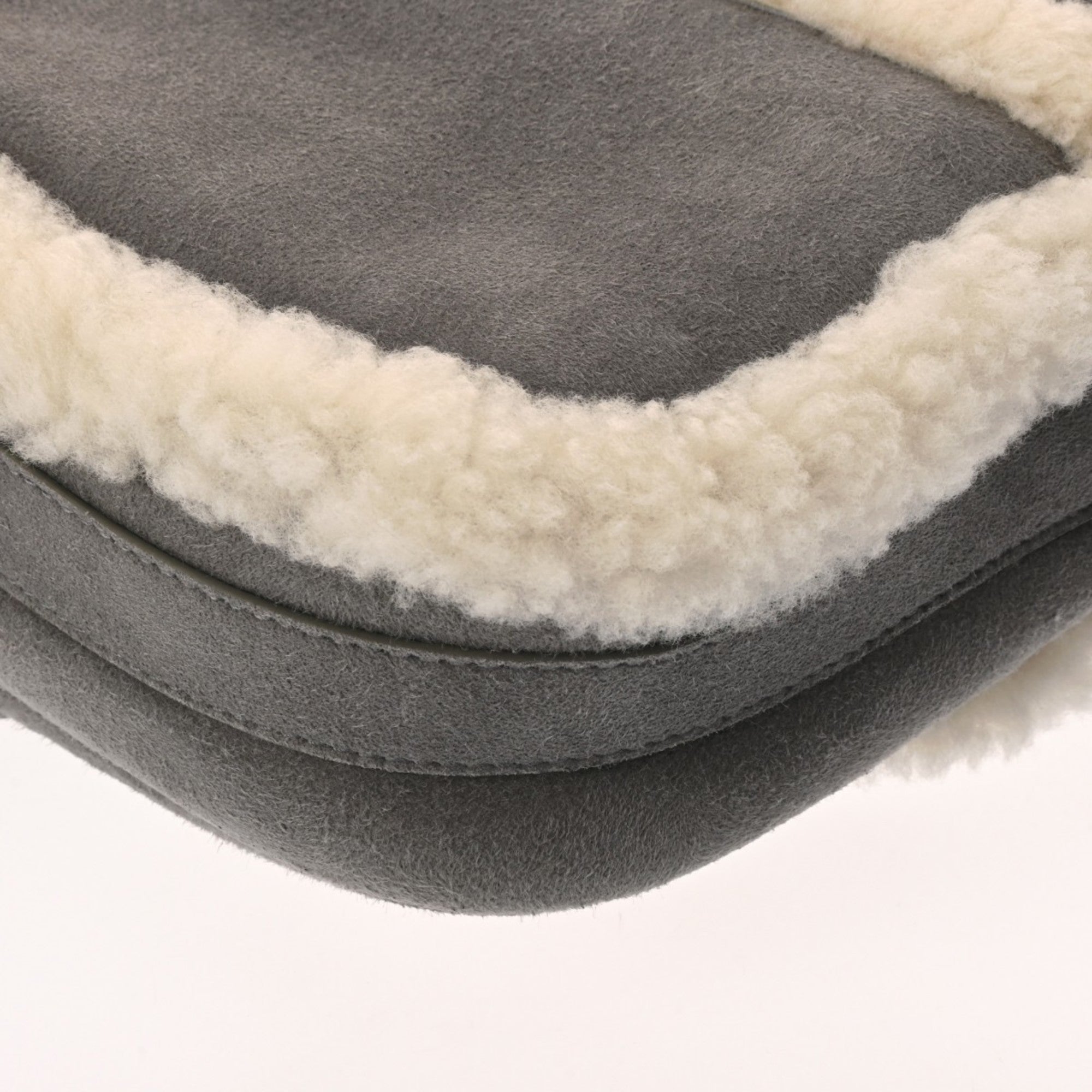 Christian Dior Gray Suede Leather Shoulder Bag ()