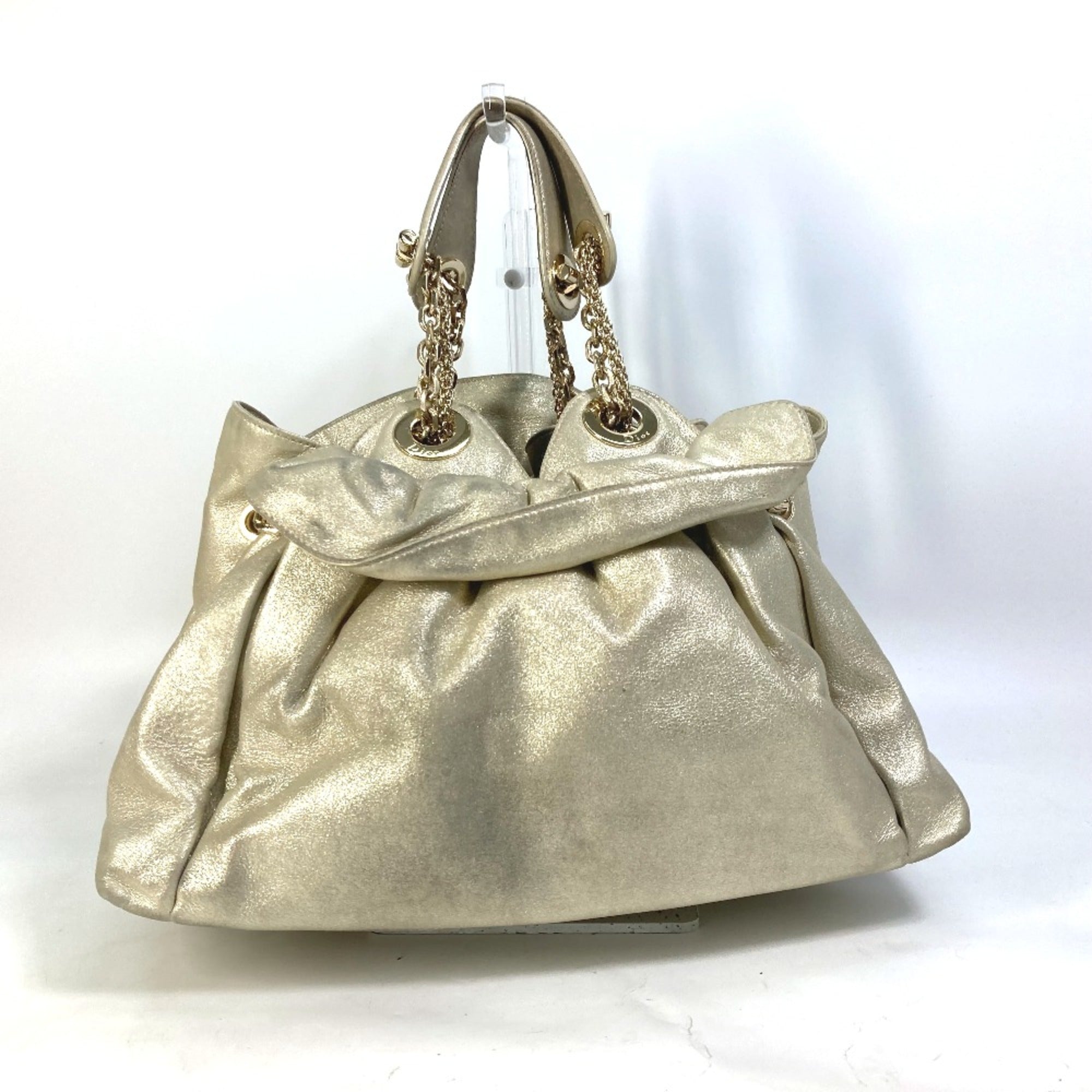 Christian Dior Gold Leather Handbag ()