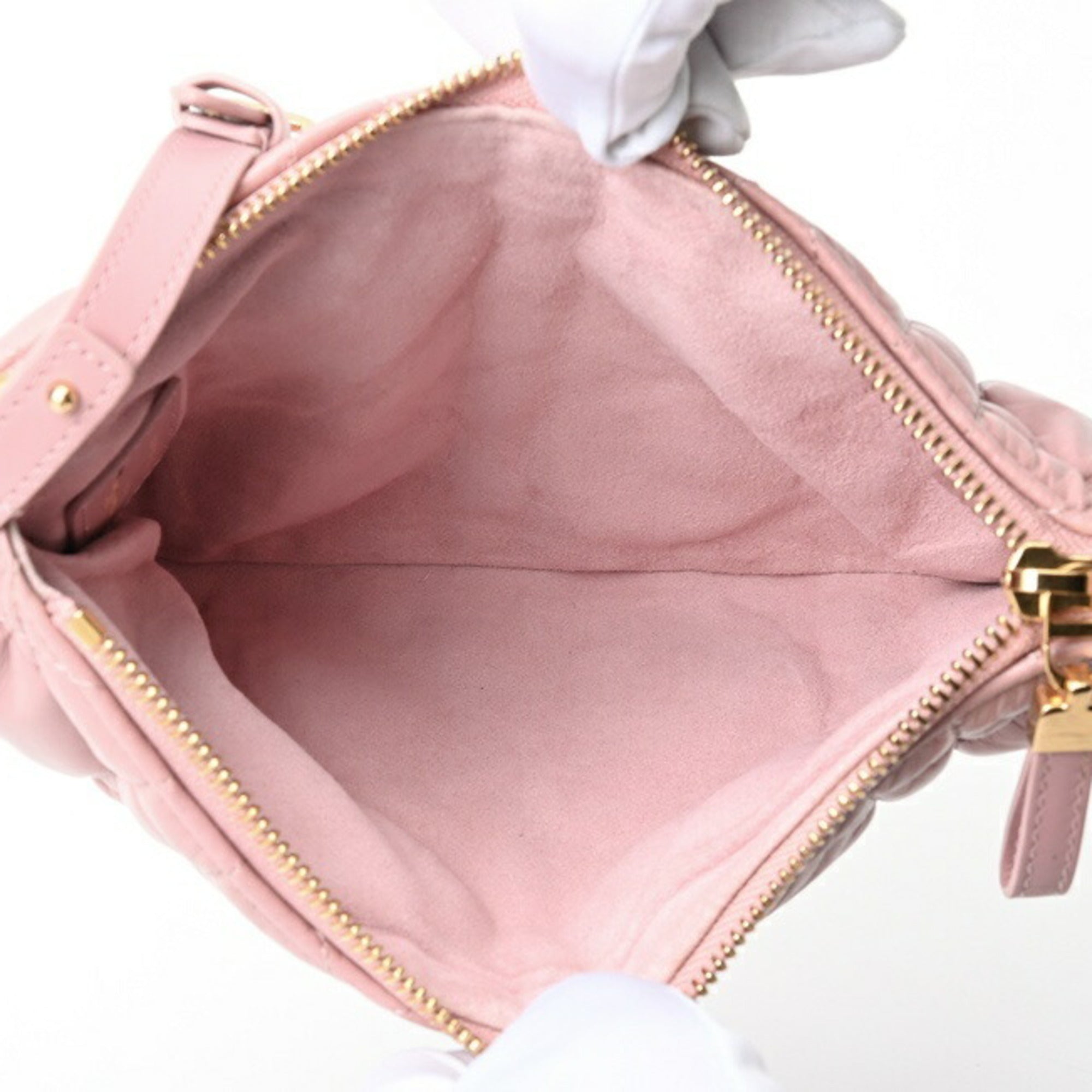 Christian Dior Pink Leather Shoulder Bag ()