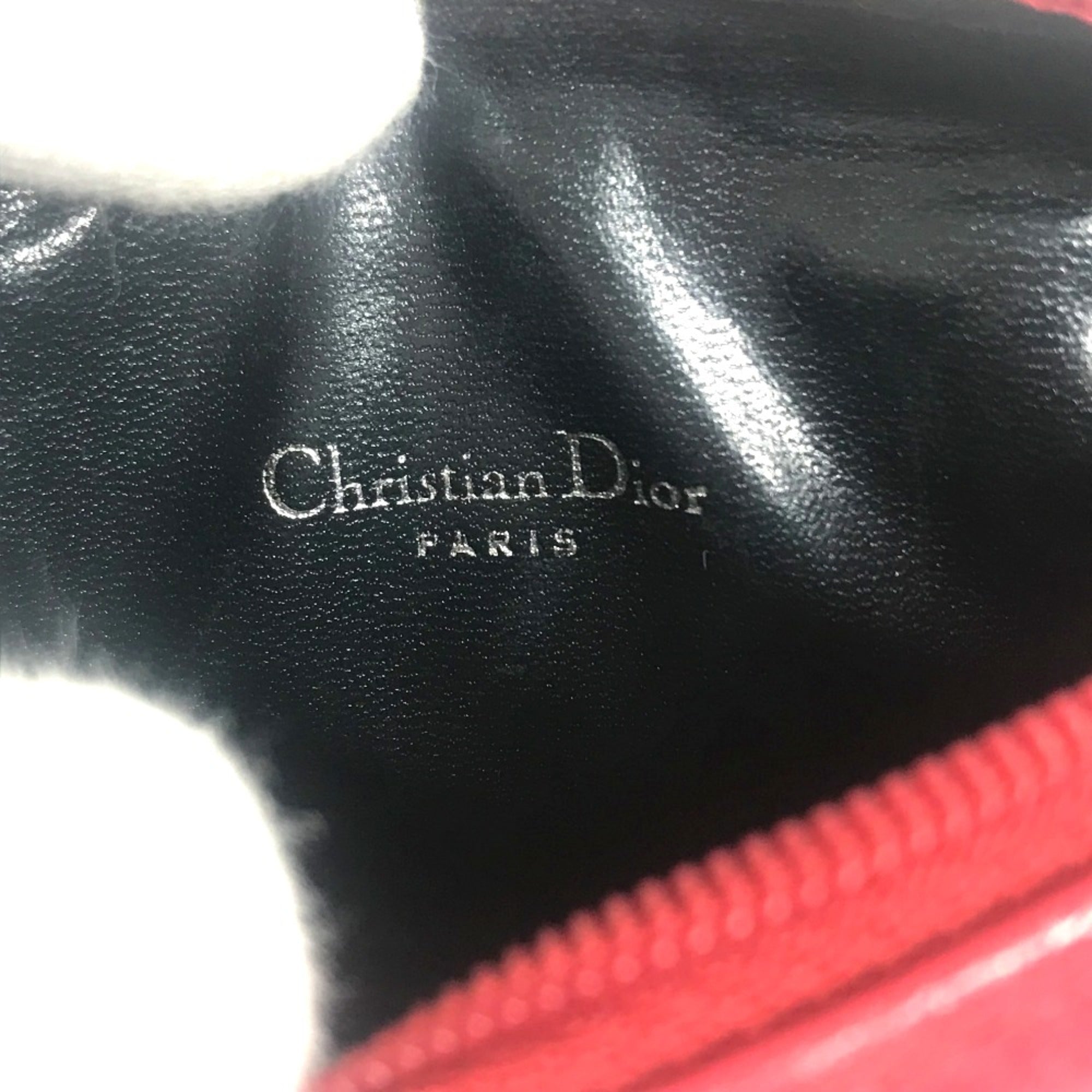 Christian Dior Red Leather Shoulder Bag ()