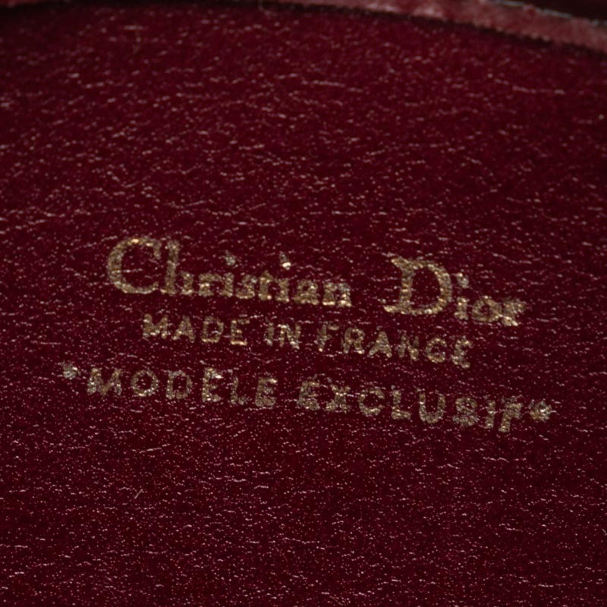 Christian Dior Red Color Canvas Leather Pouch ()