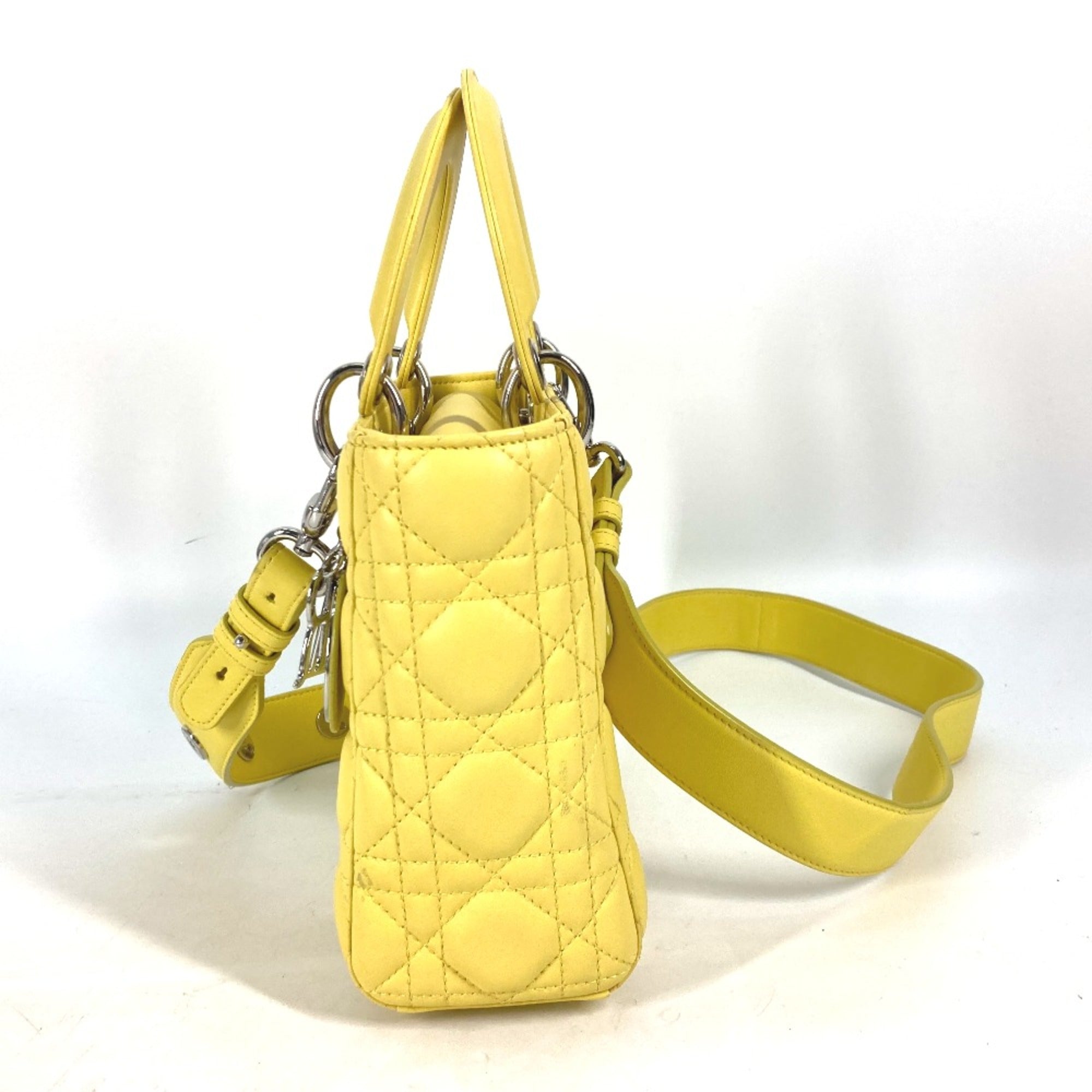 Christian Dior Yellow Leather Handbag ()