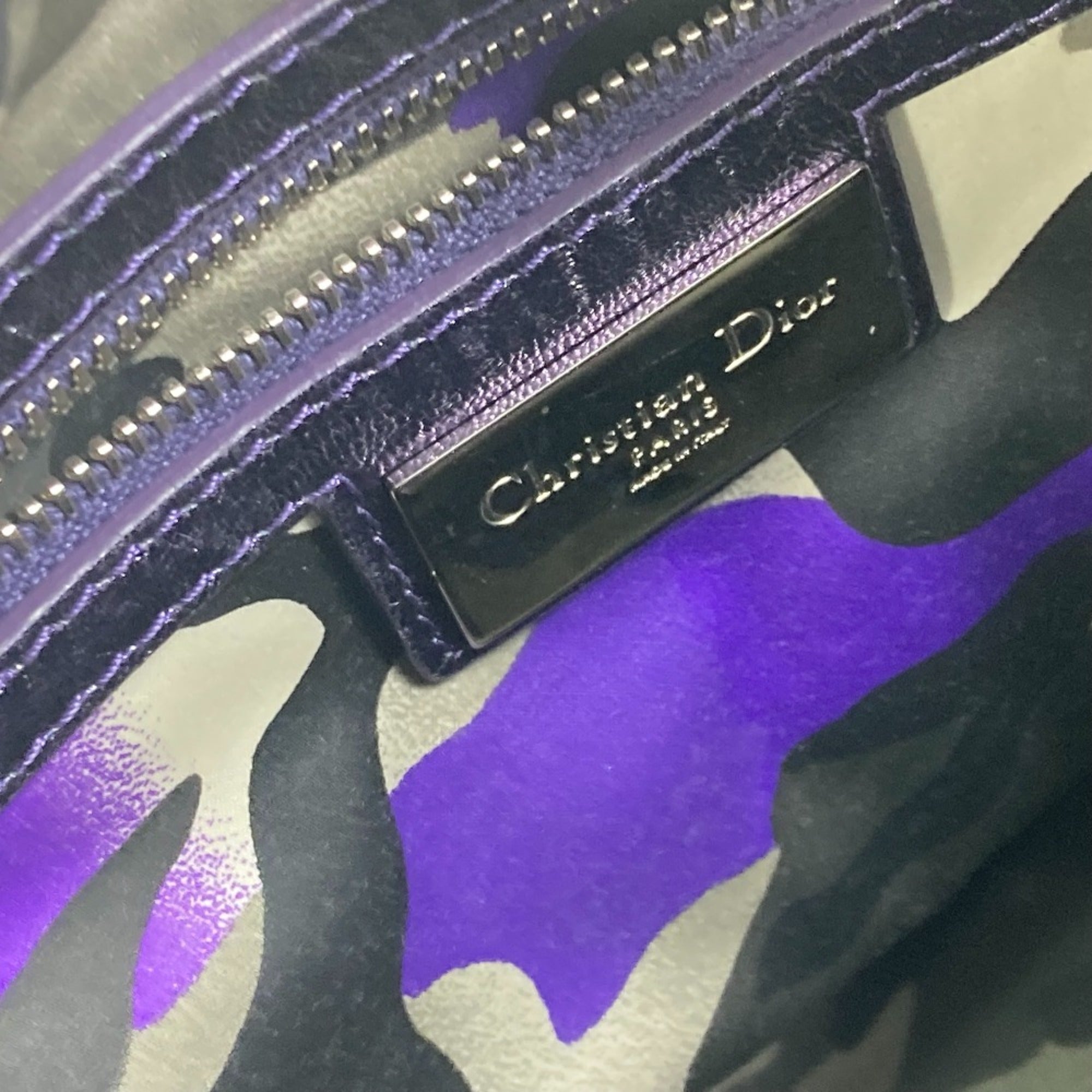 Christian Dior Purple Leather Handbag ()