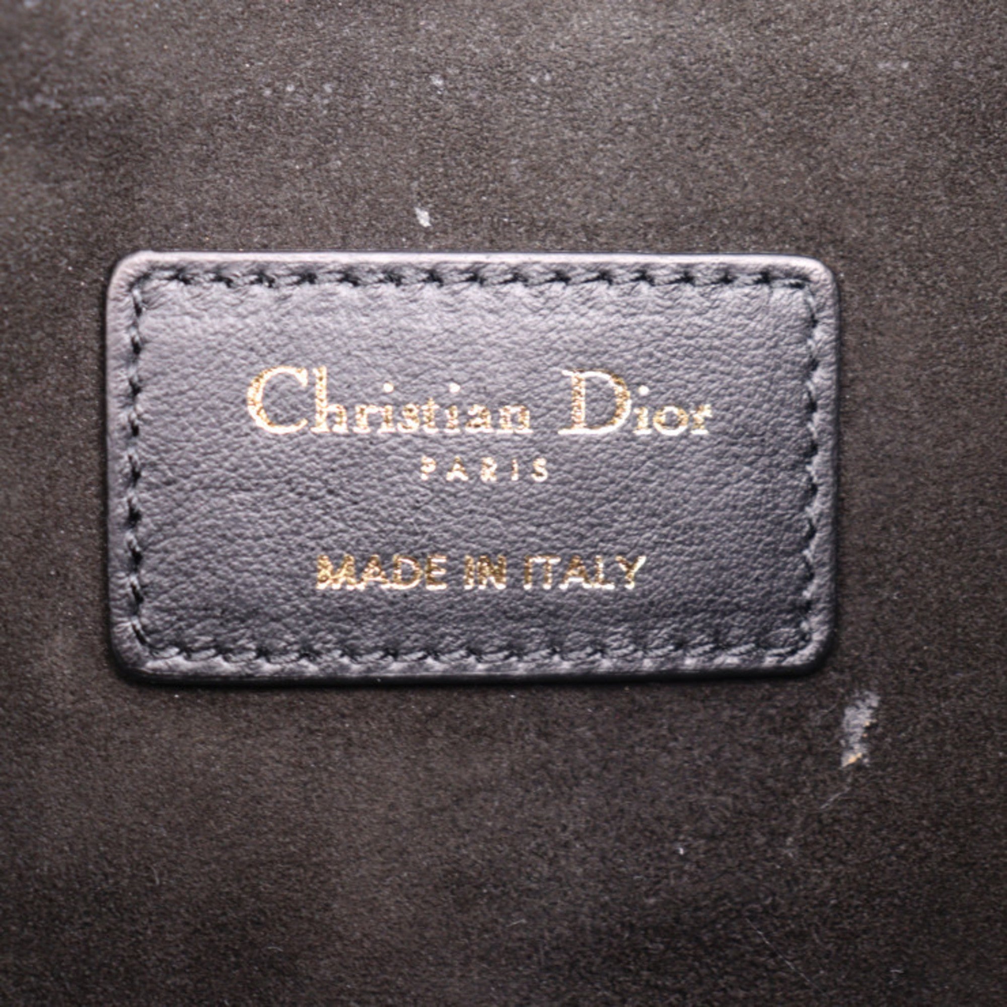 Christian Dior Black Leather Clutch Bag Handbag ()