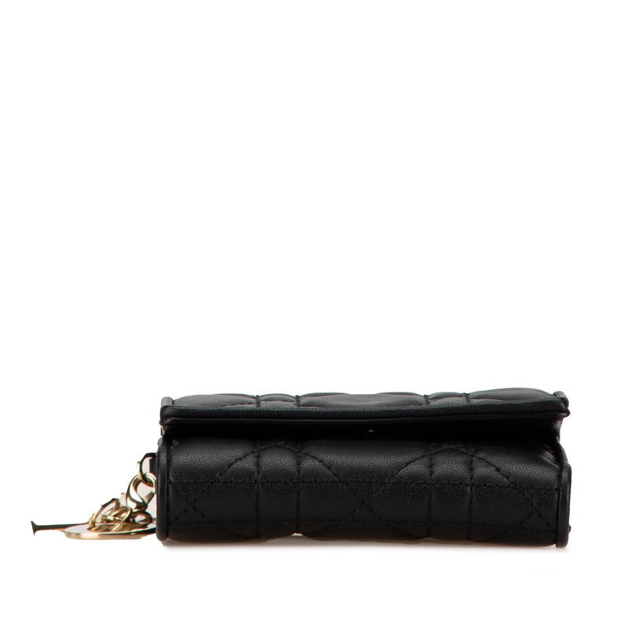 Christian Dior Black Leather Wallet (Tri-Fold) ()