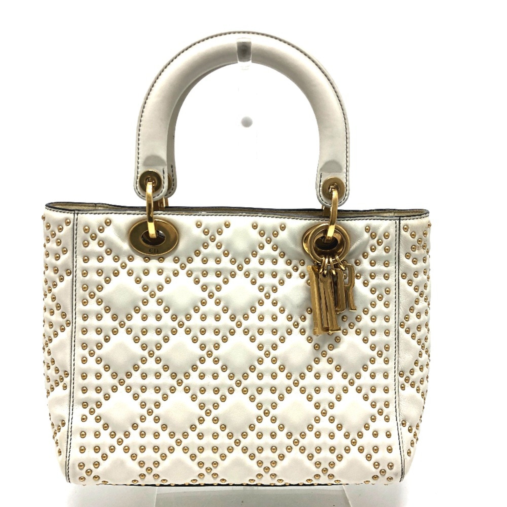 Christian Dior White Leather Handbag ()