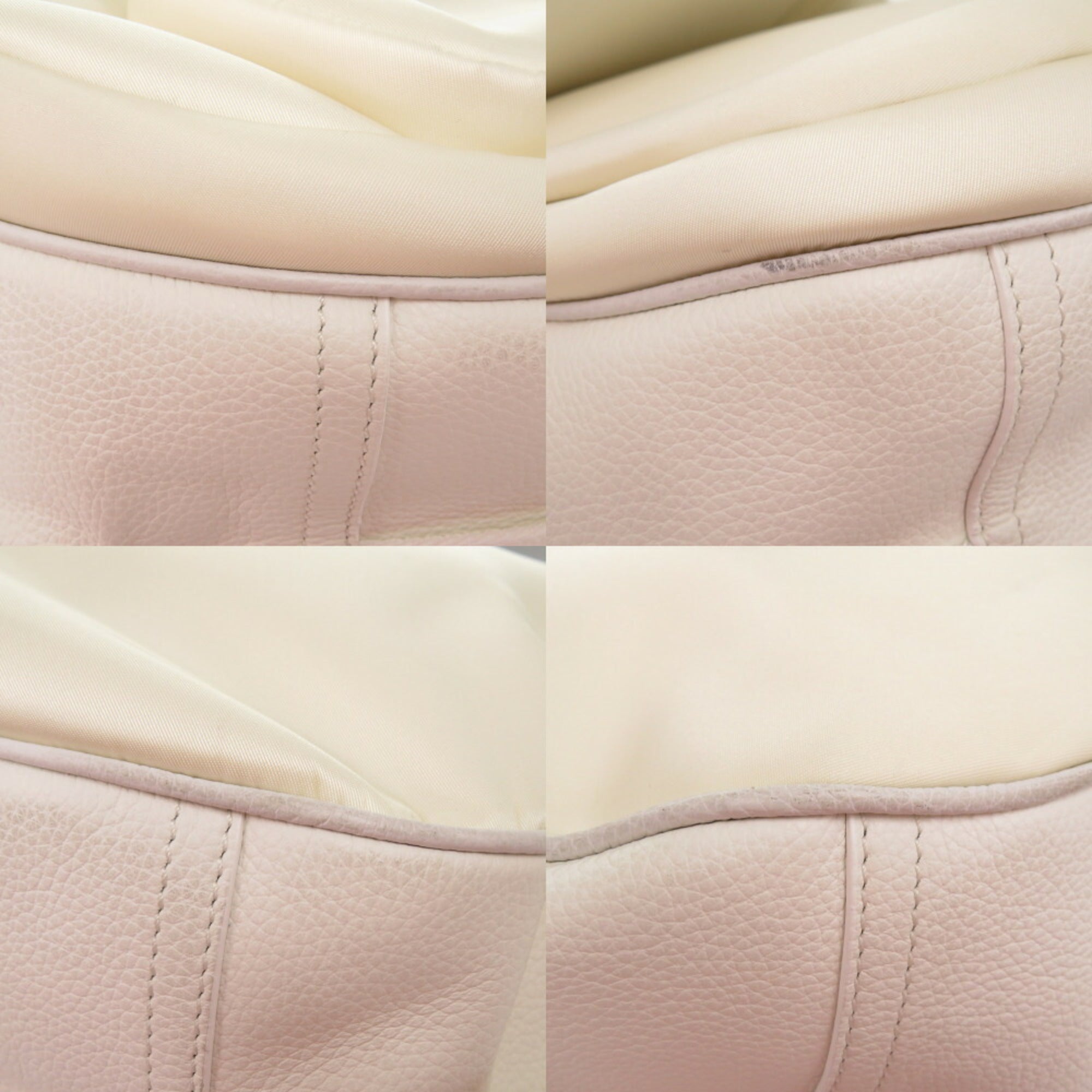 Christian Dior White Leather Nylon Shoulder Bag ()