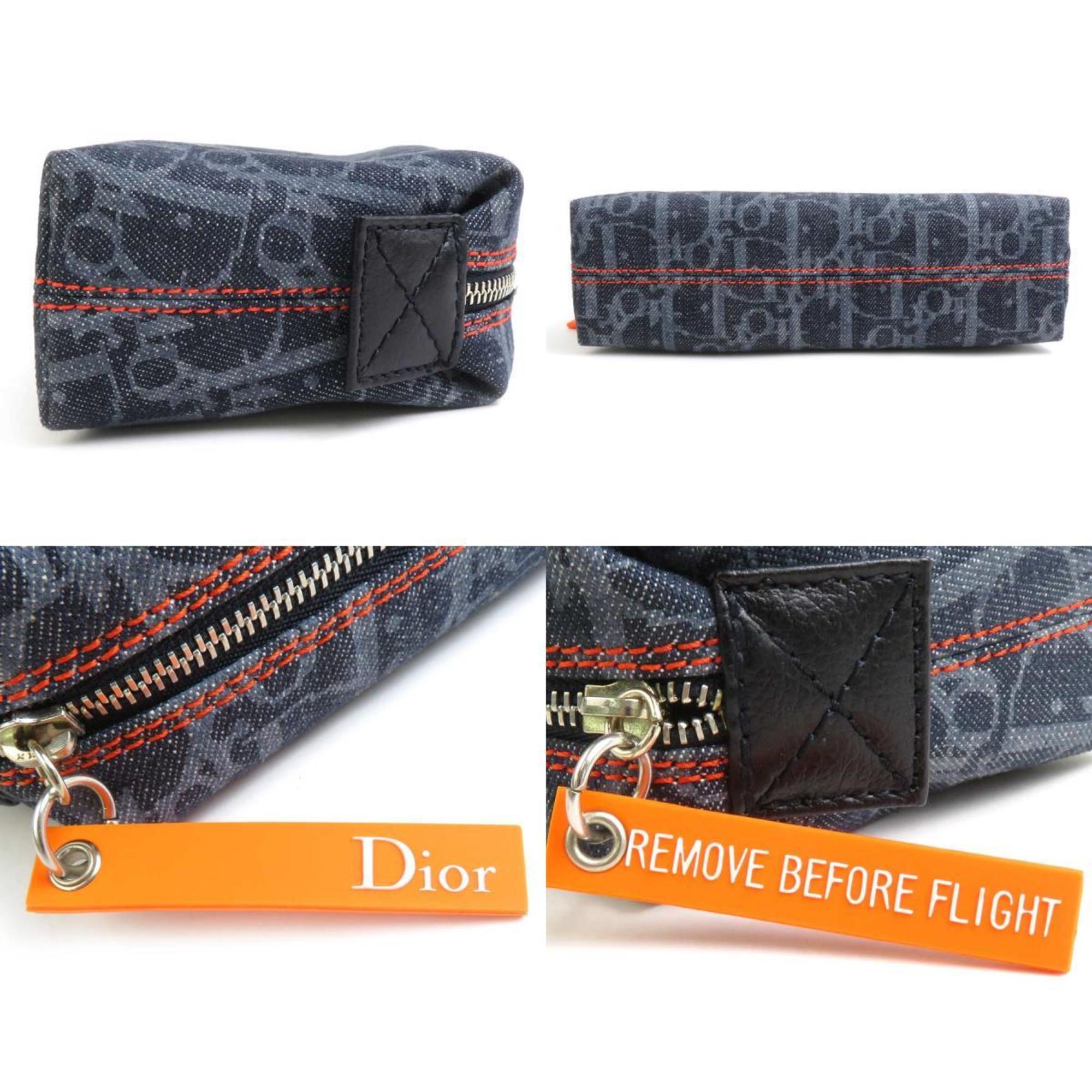 Christian Dior Navy Denim Pouch ()