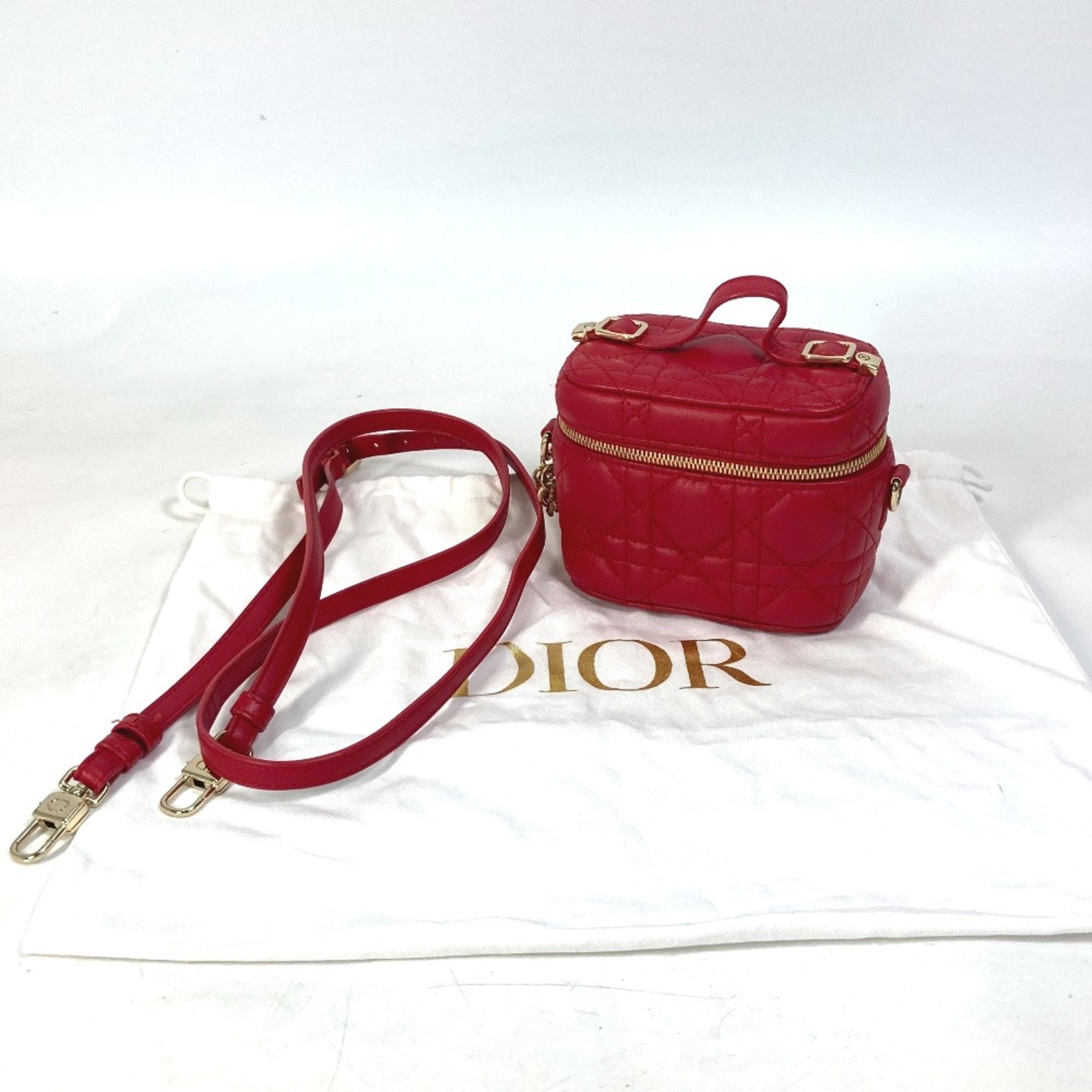 Christian Dior Red Leather Handbag ()