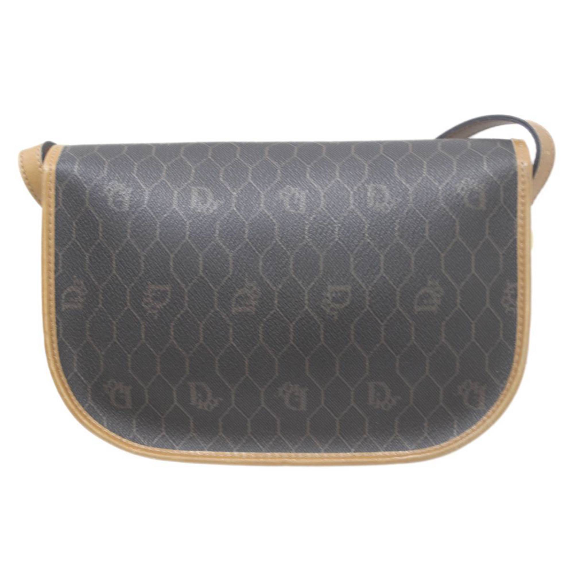 Christian Dior Brown Gray Shoulder Bag ()