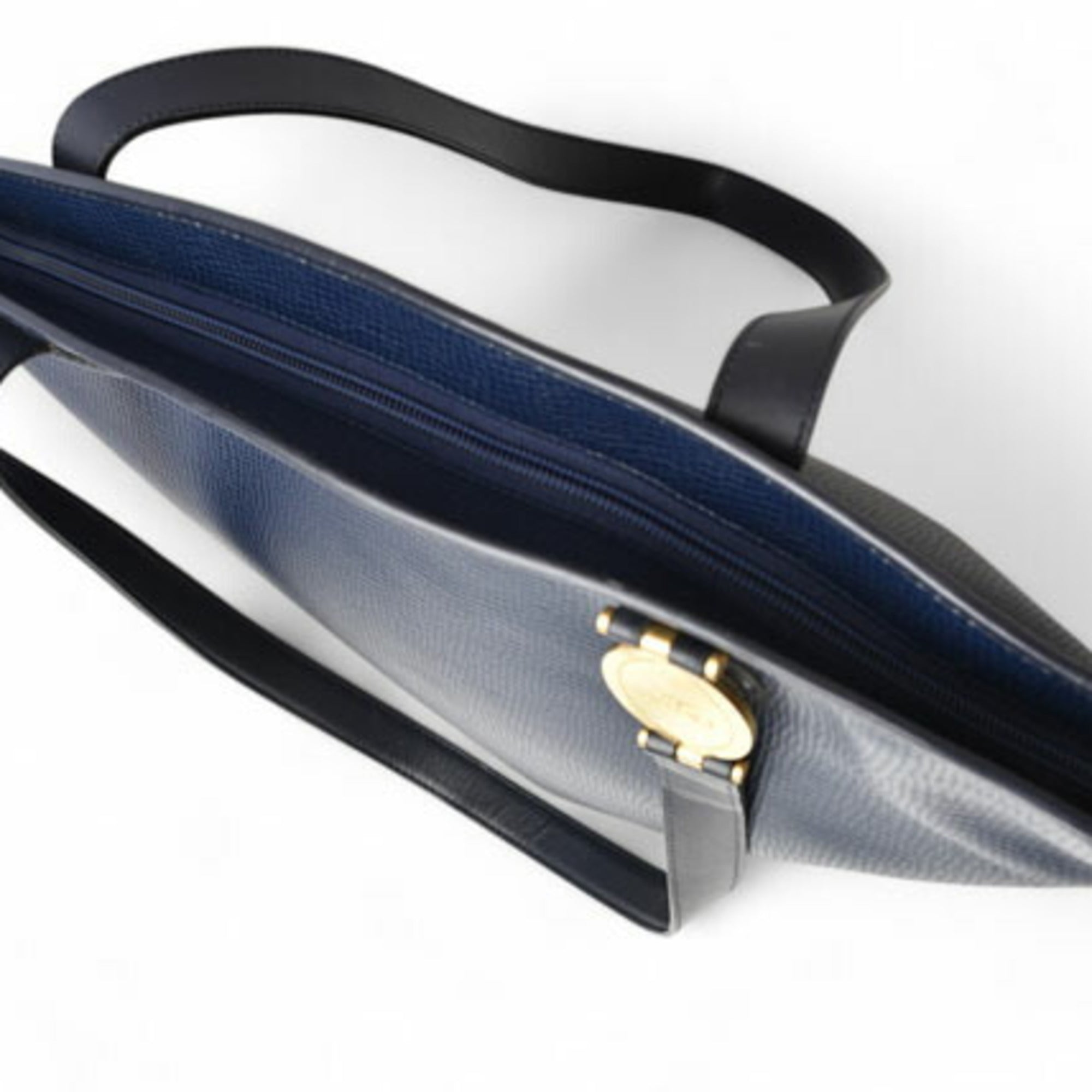 Christian Dior Navy Leather Tote Bag ()