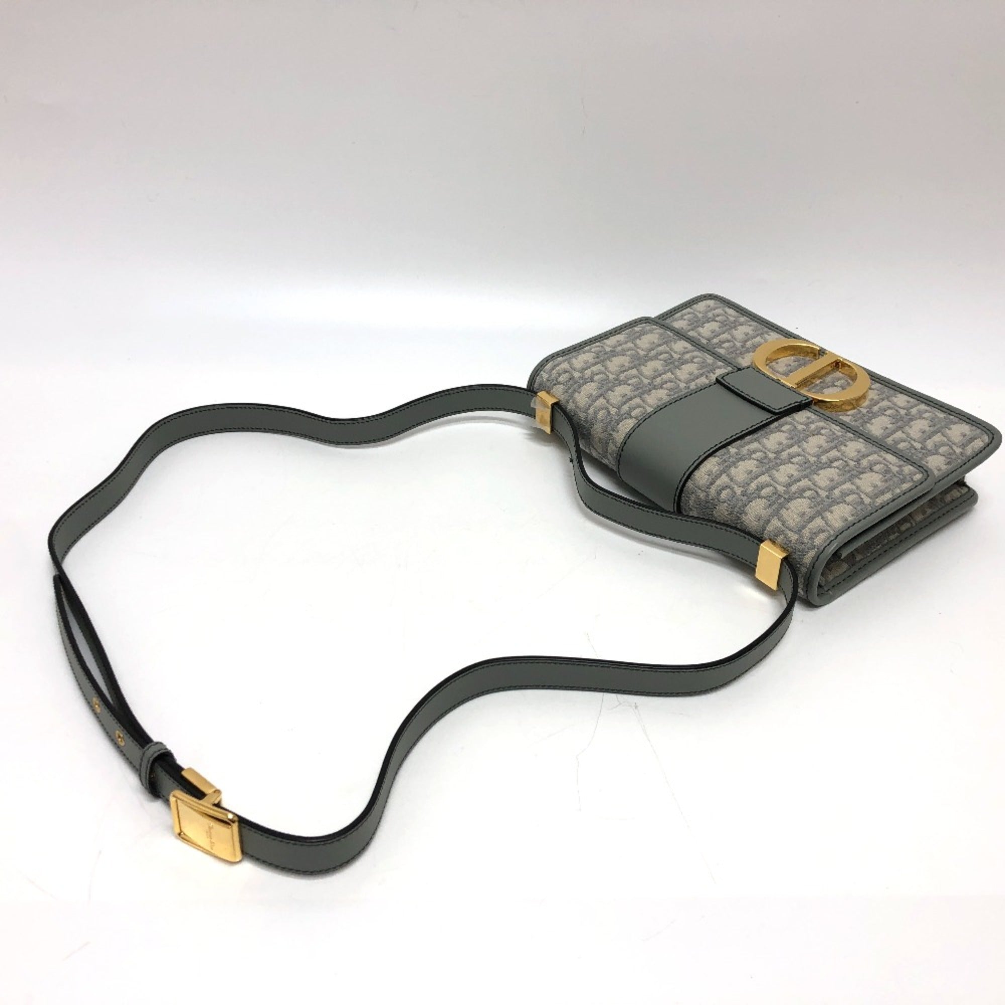Christian Dior Gray Leather Shoulder Bag ()