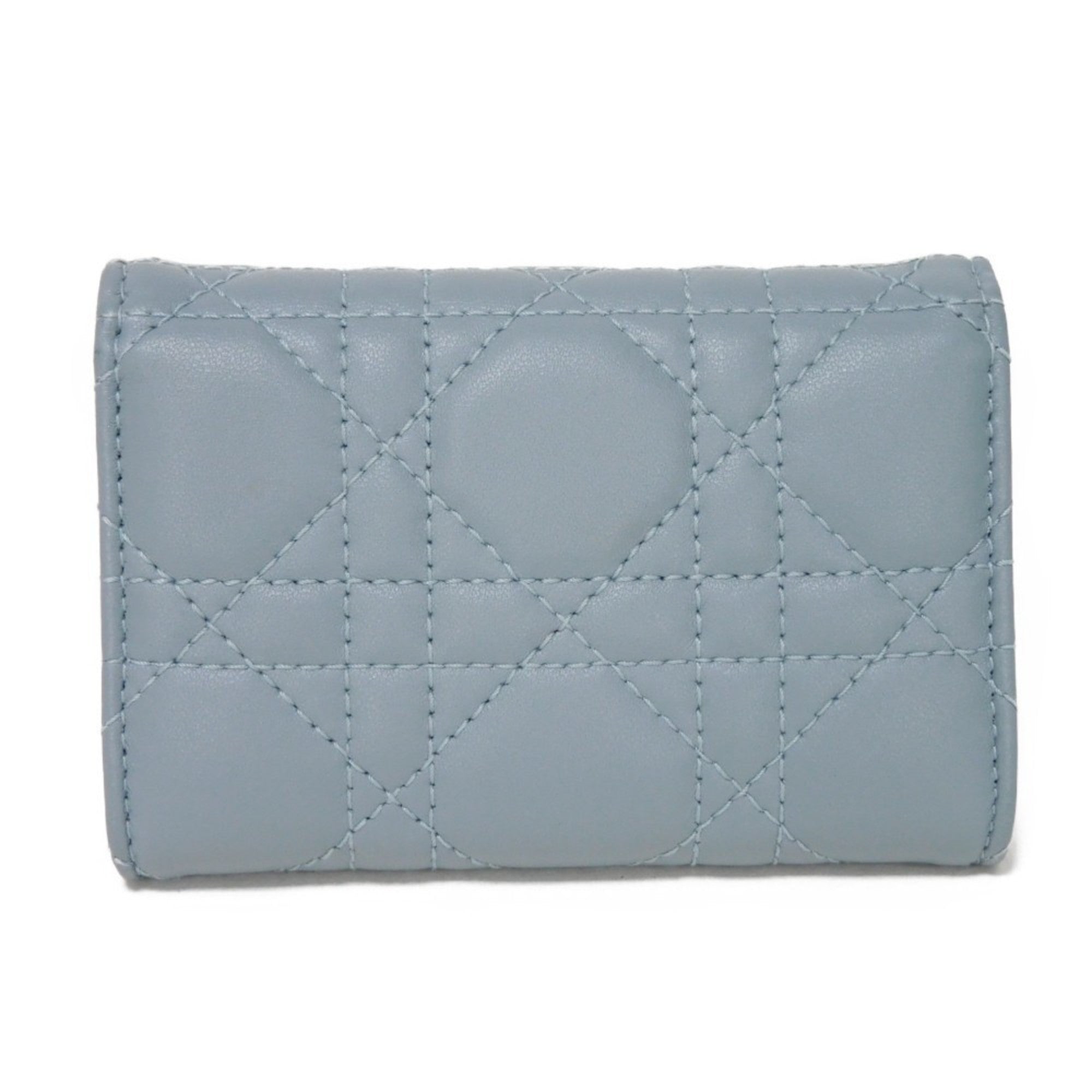 Christian Dior Gray Leather Wallet (Bi-Fold) ()