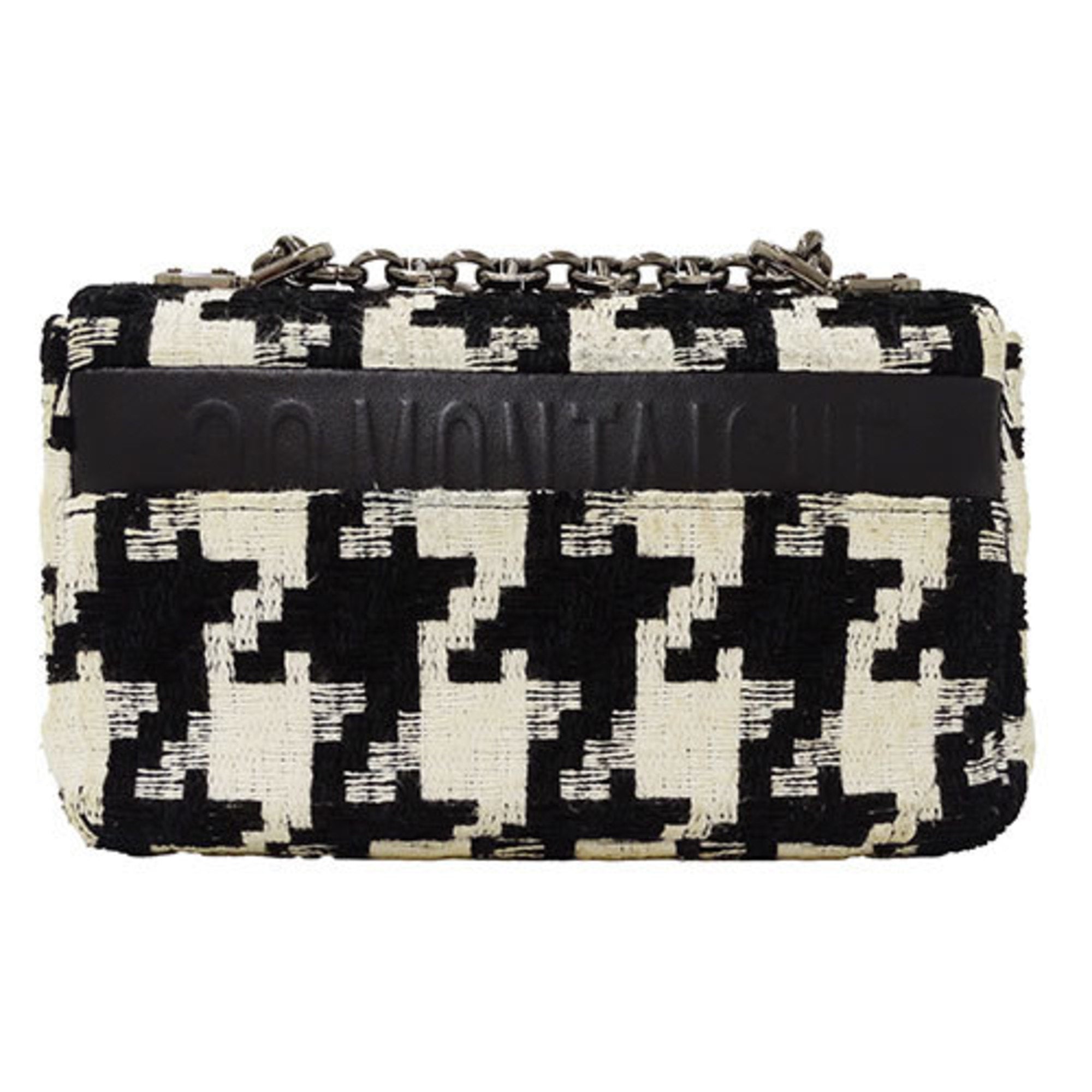 Christian Dior Black White Canvas Shoulder Bag ()
