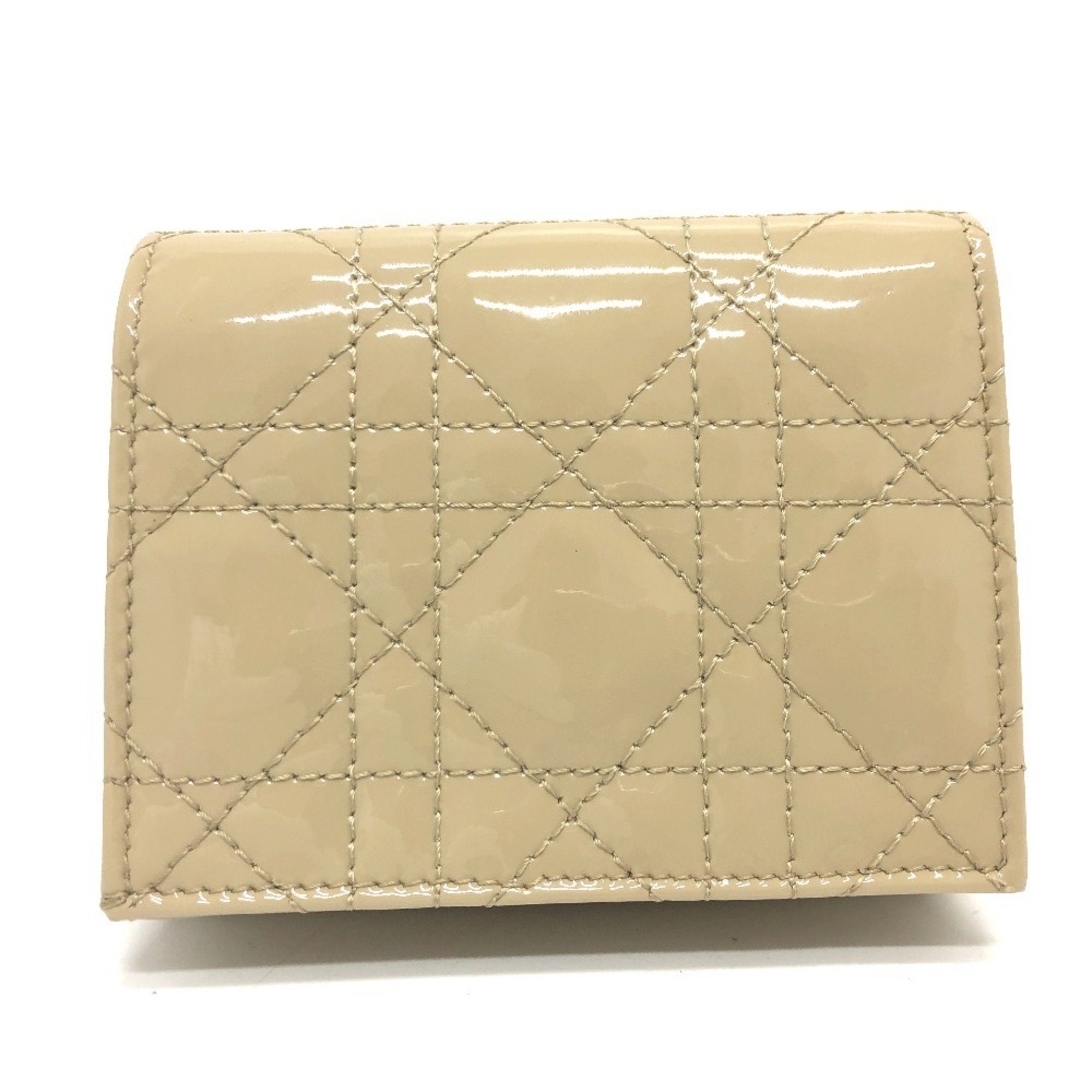 Christian Dior Beige Leather Wallet (Bi-Fold) ()