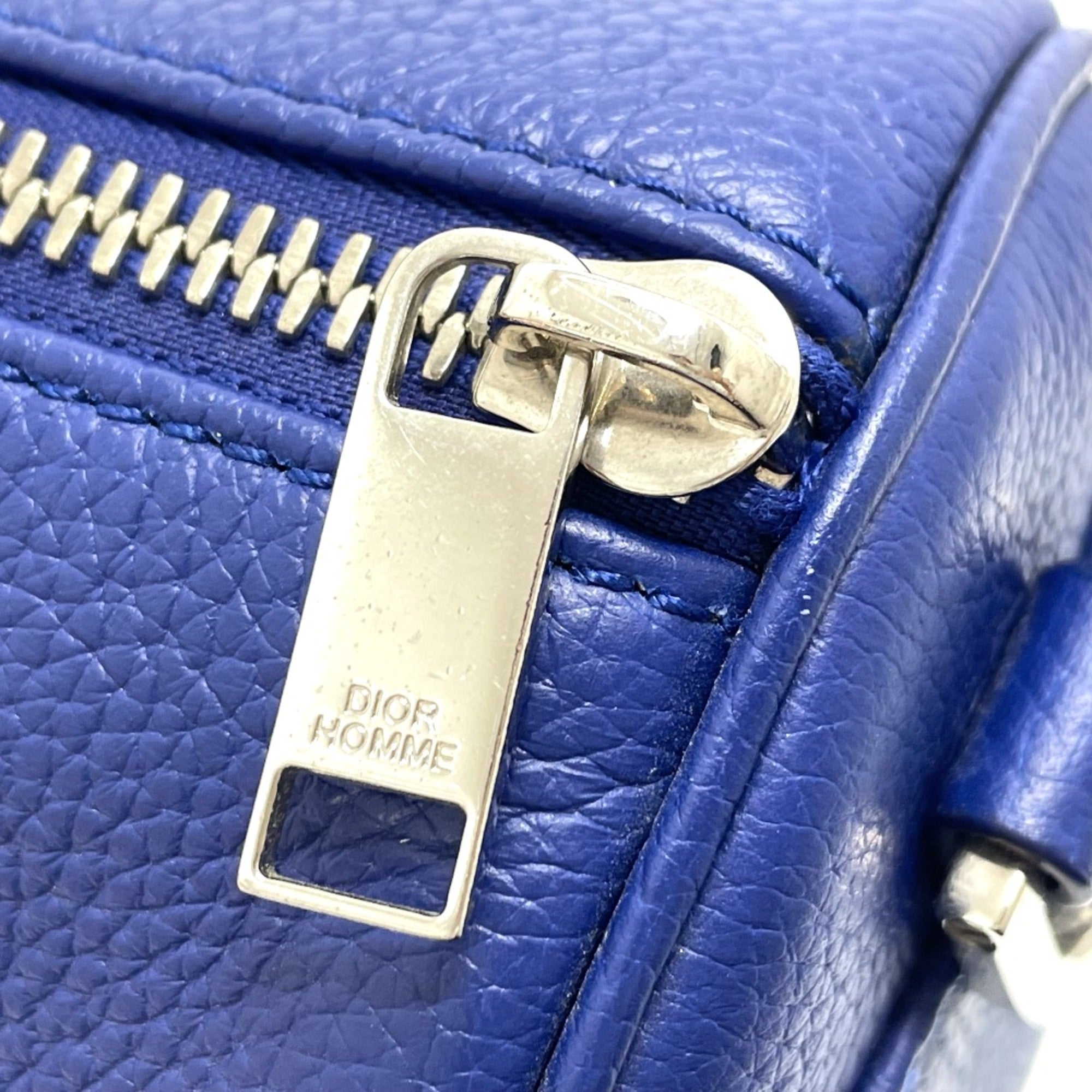 Christian Dior Blue Leather Shoulder Bag ()
