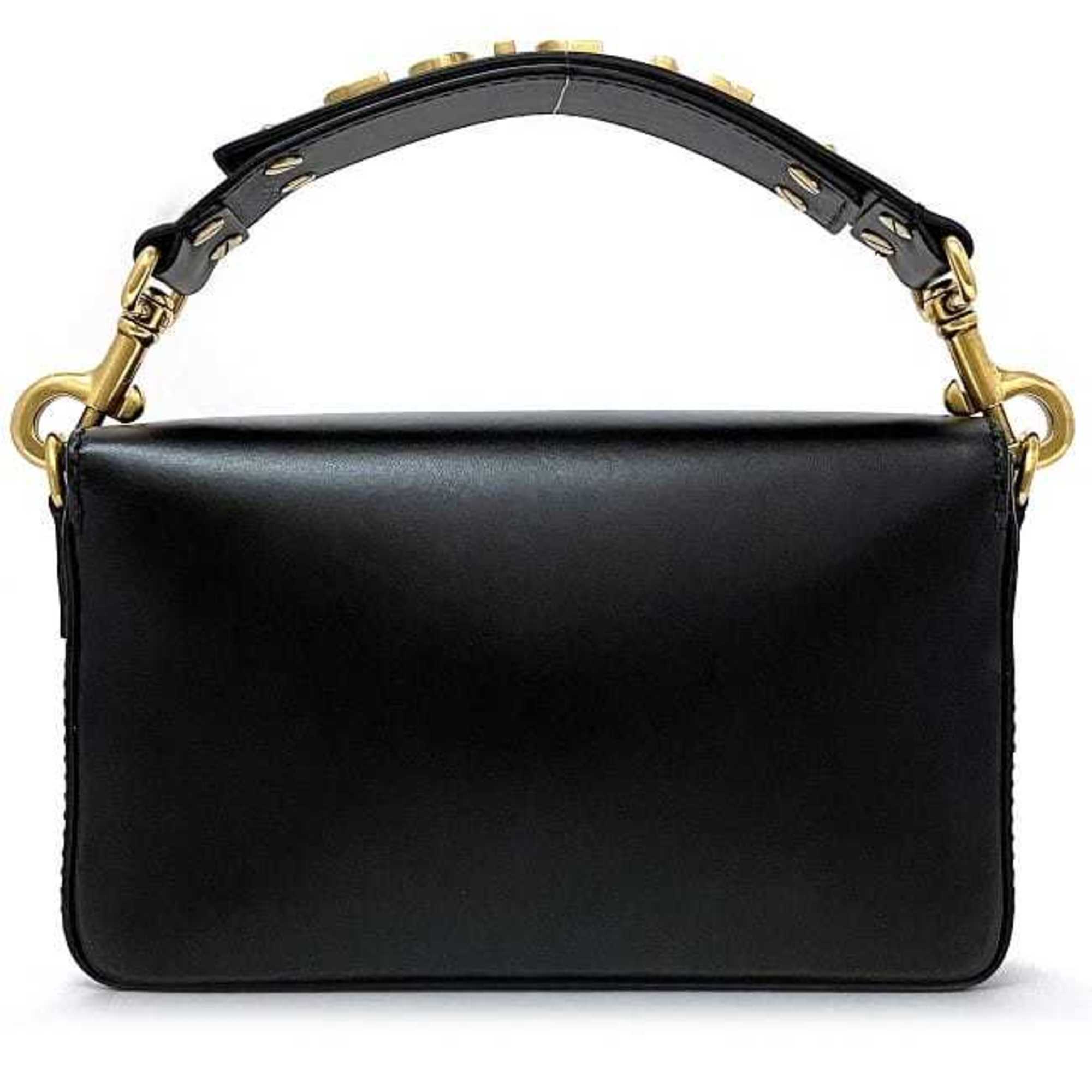 Christian Dior Black Leather Clutch Bag Handbag ()